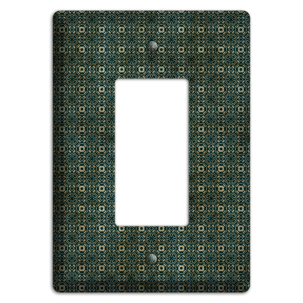 Dark Green Grunge Tapestry Rocker Wallplate