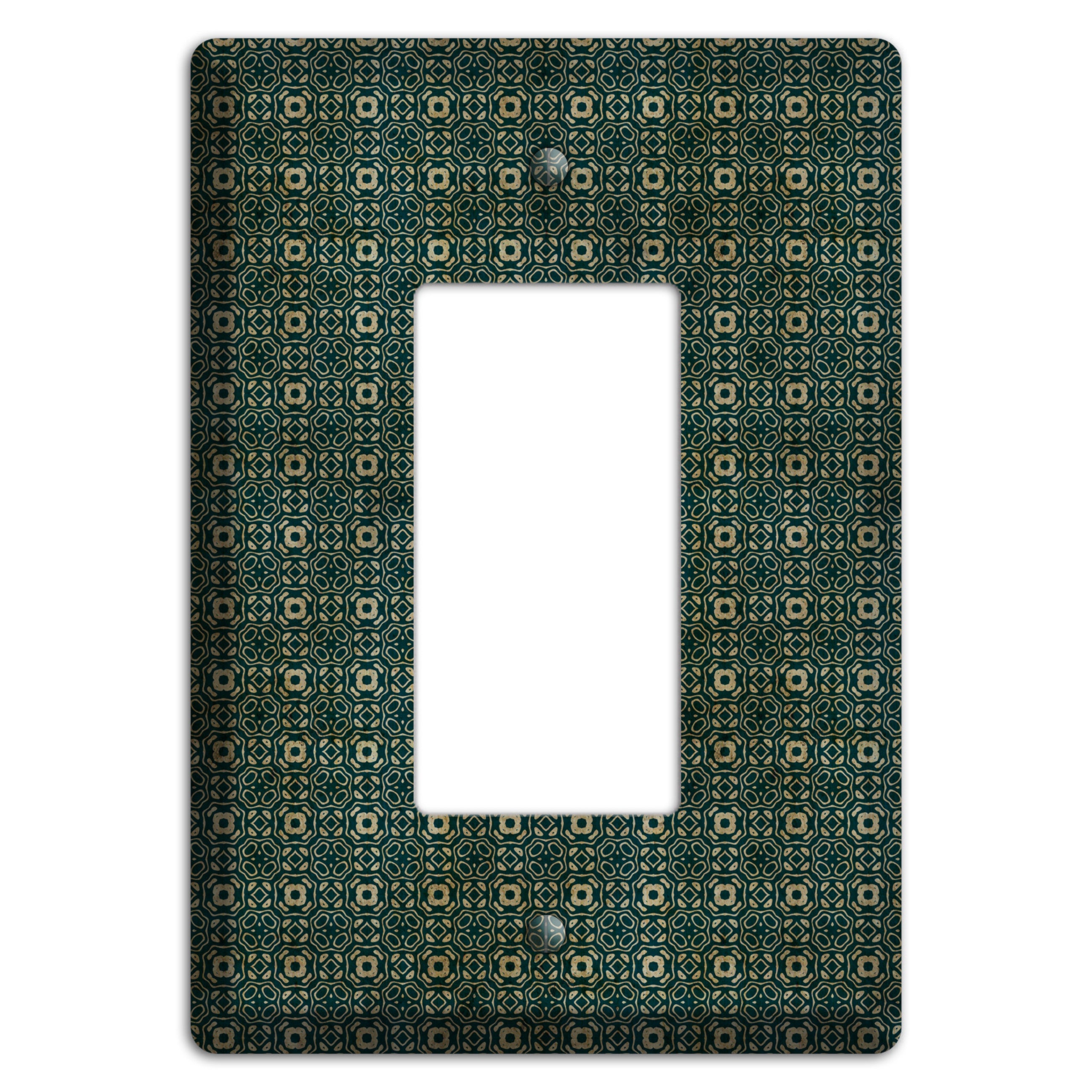 Dark Green Grunge Tapestry Rocker Wallplate