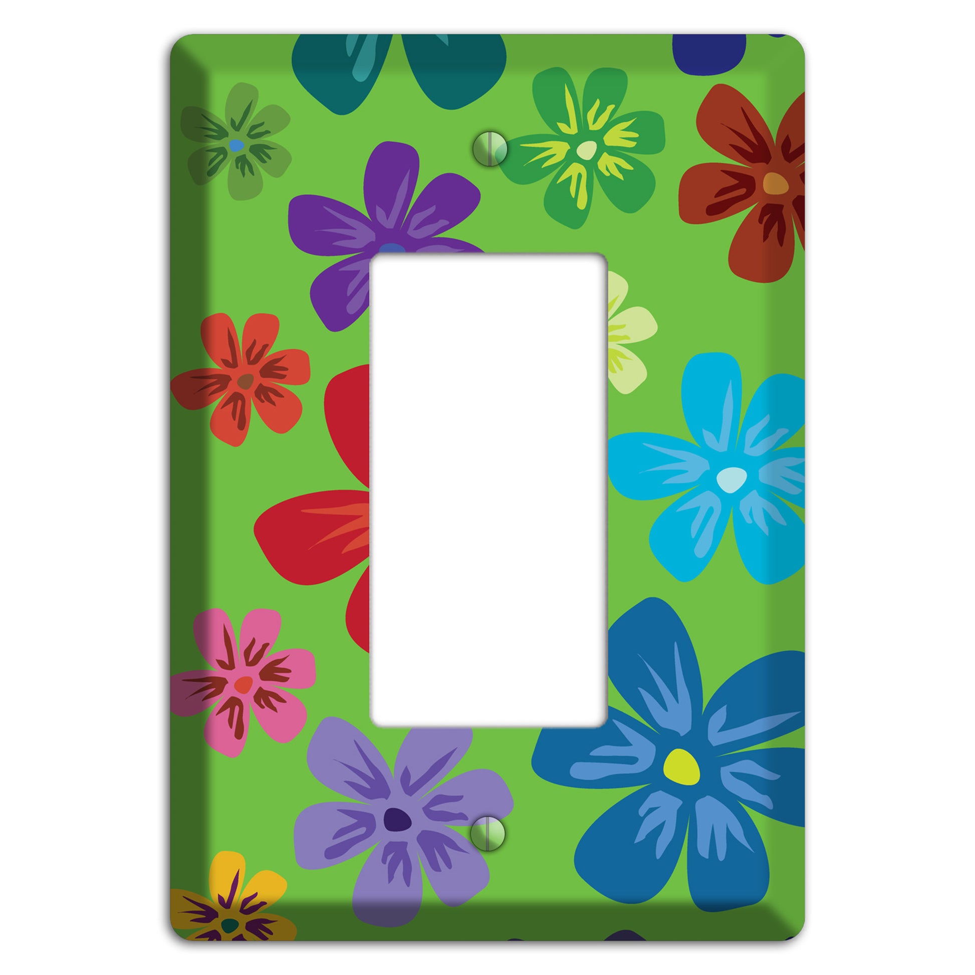 Orange Flowers Rocker Wallplate