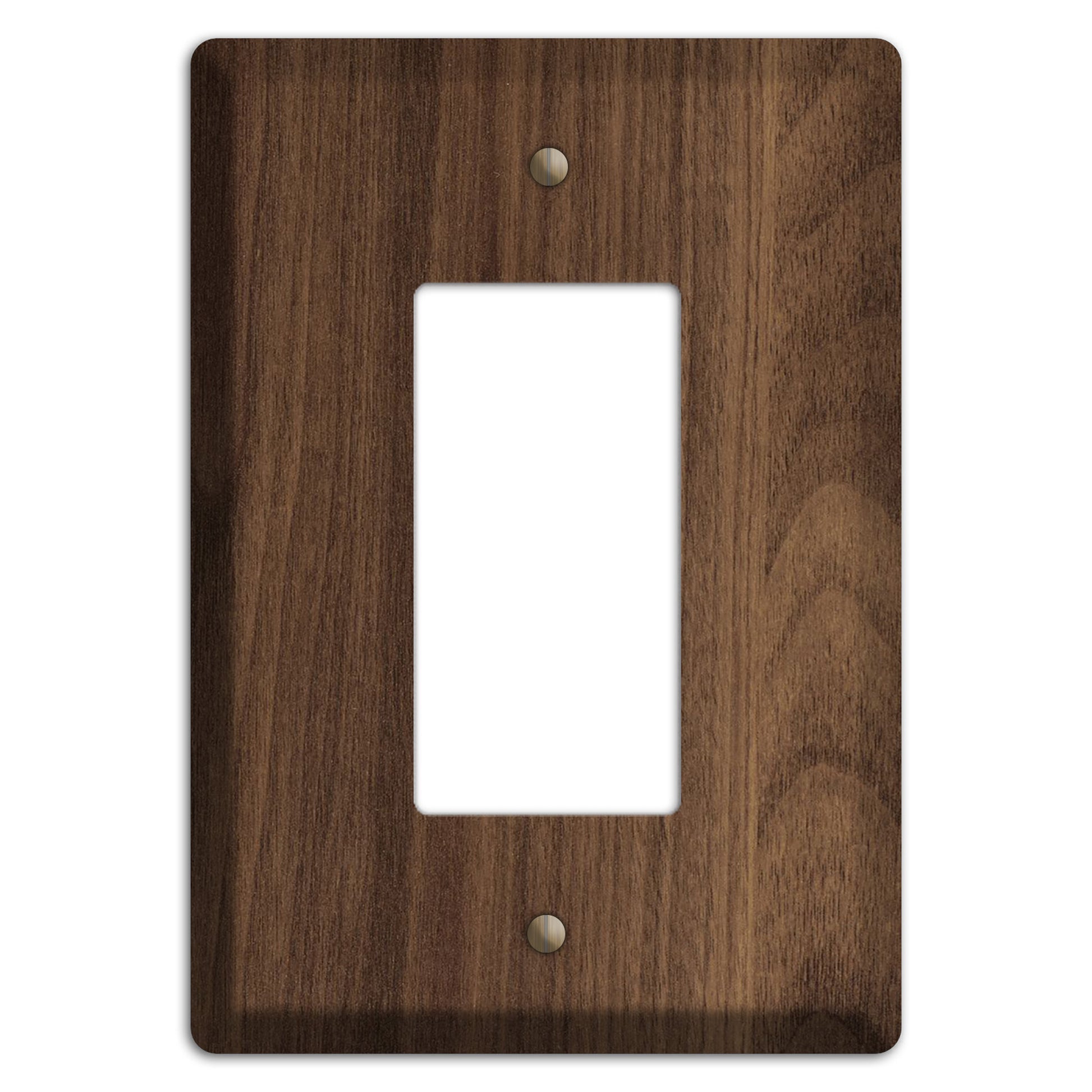 Walnut Wood Single Rocker Cover Plate
