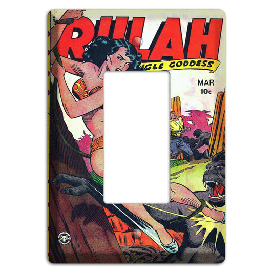Rulah Goddess Vintage Comics Rocker Wallplate