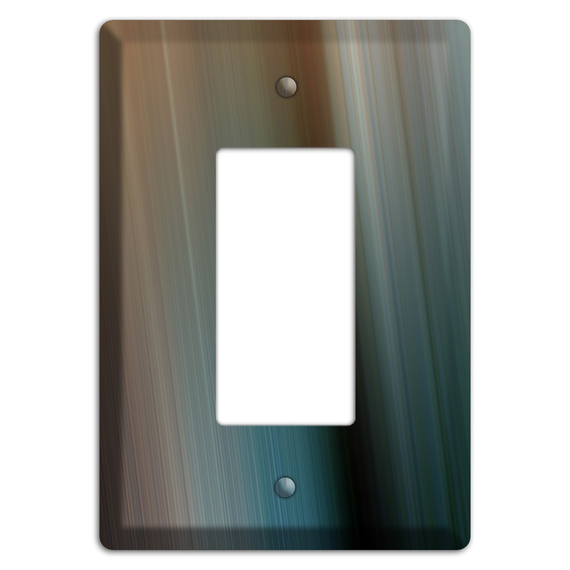 Brown and Blue Ray of Light Rocker Wallplate