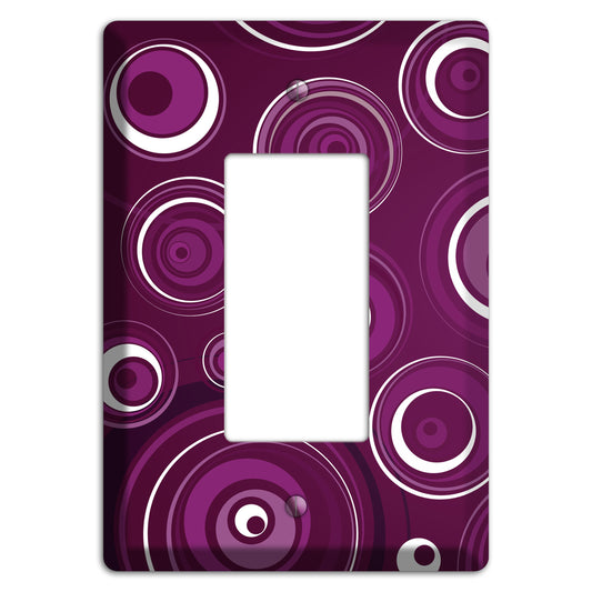 Purple Circles 2 Rocker Wallplate
