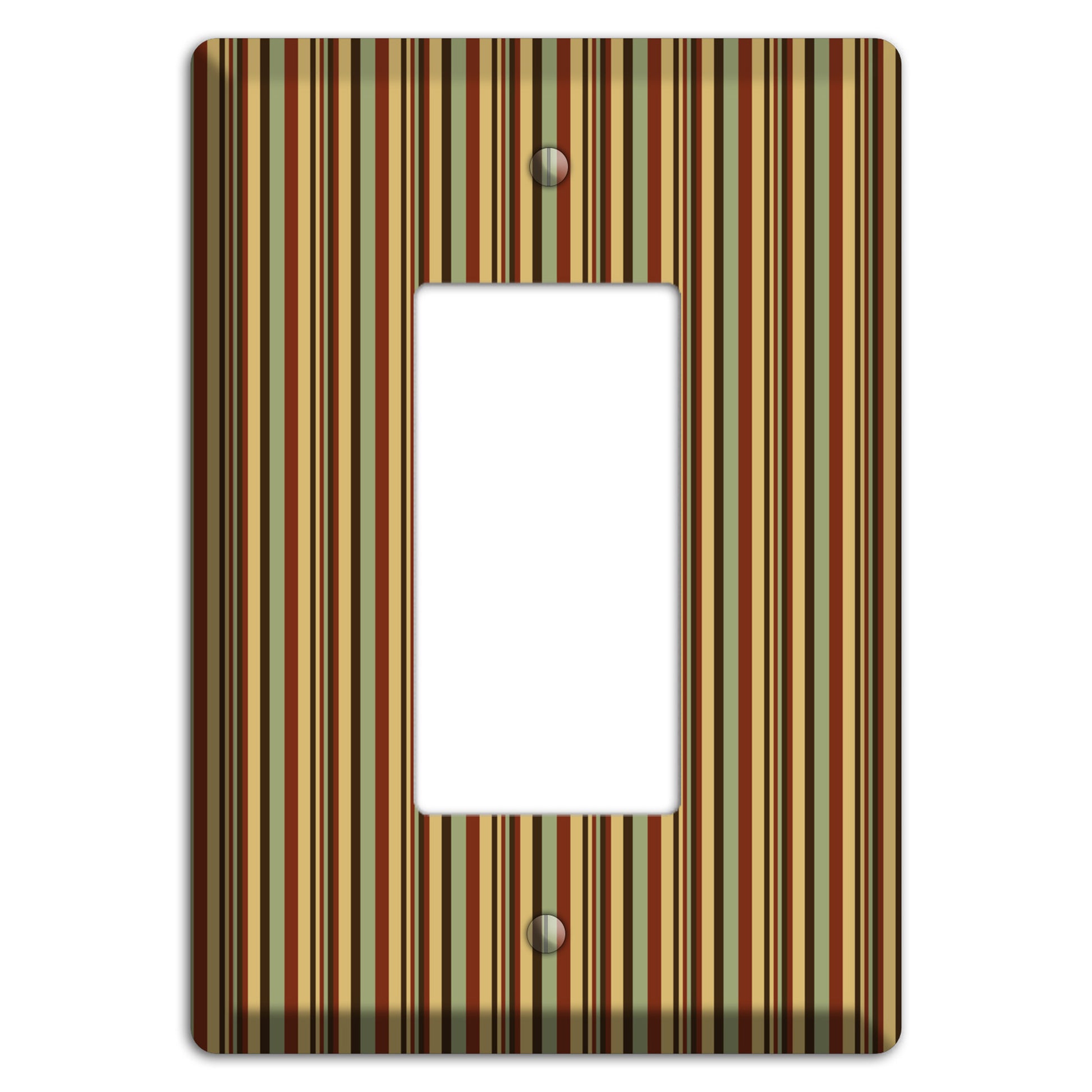 Red and Green Stripes Rocker Wallplate