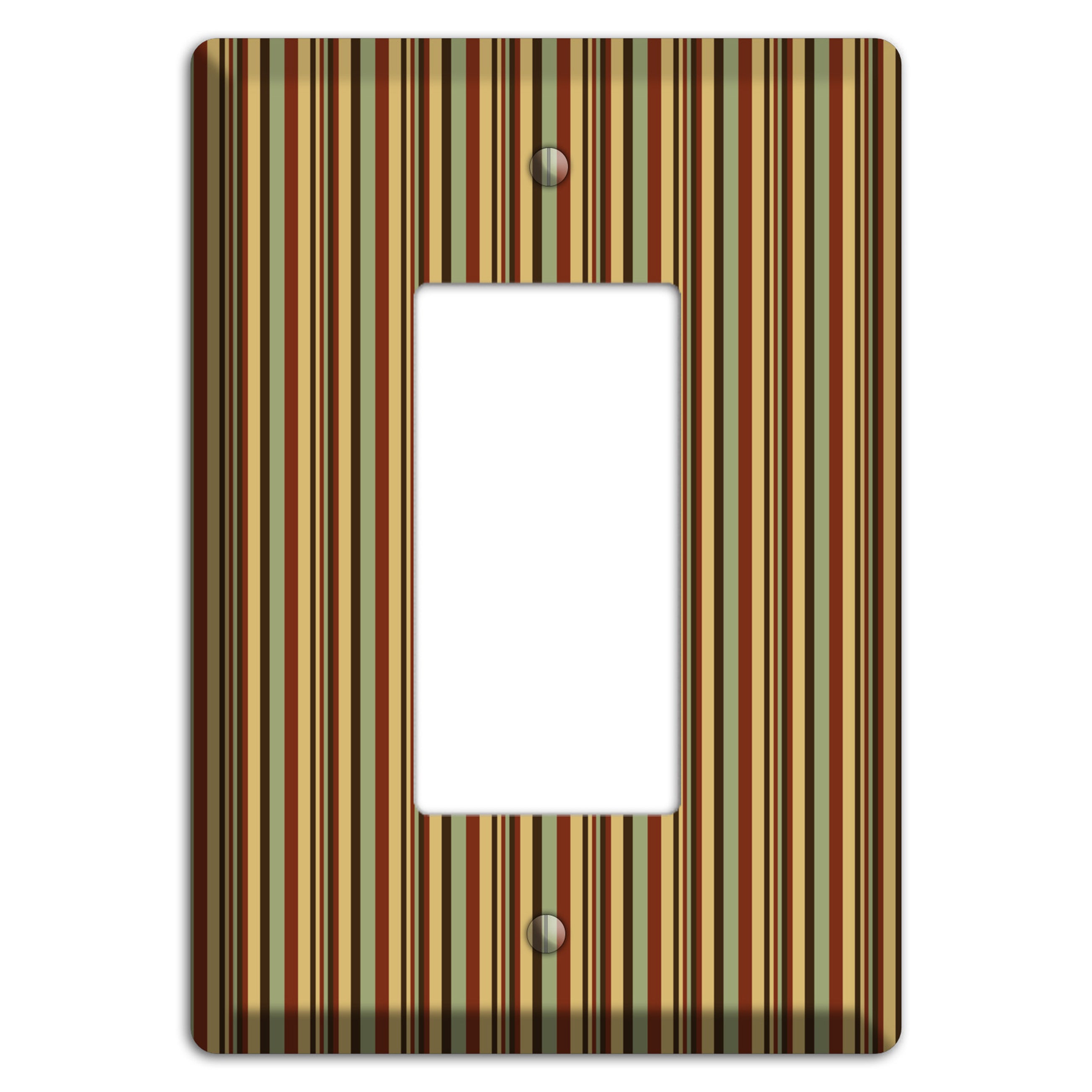 Red and Green Stripes Rocker Wallplate
