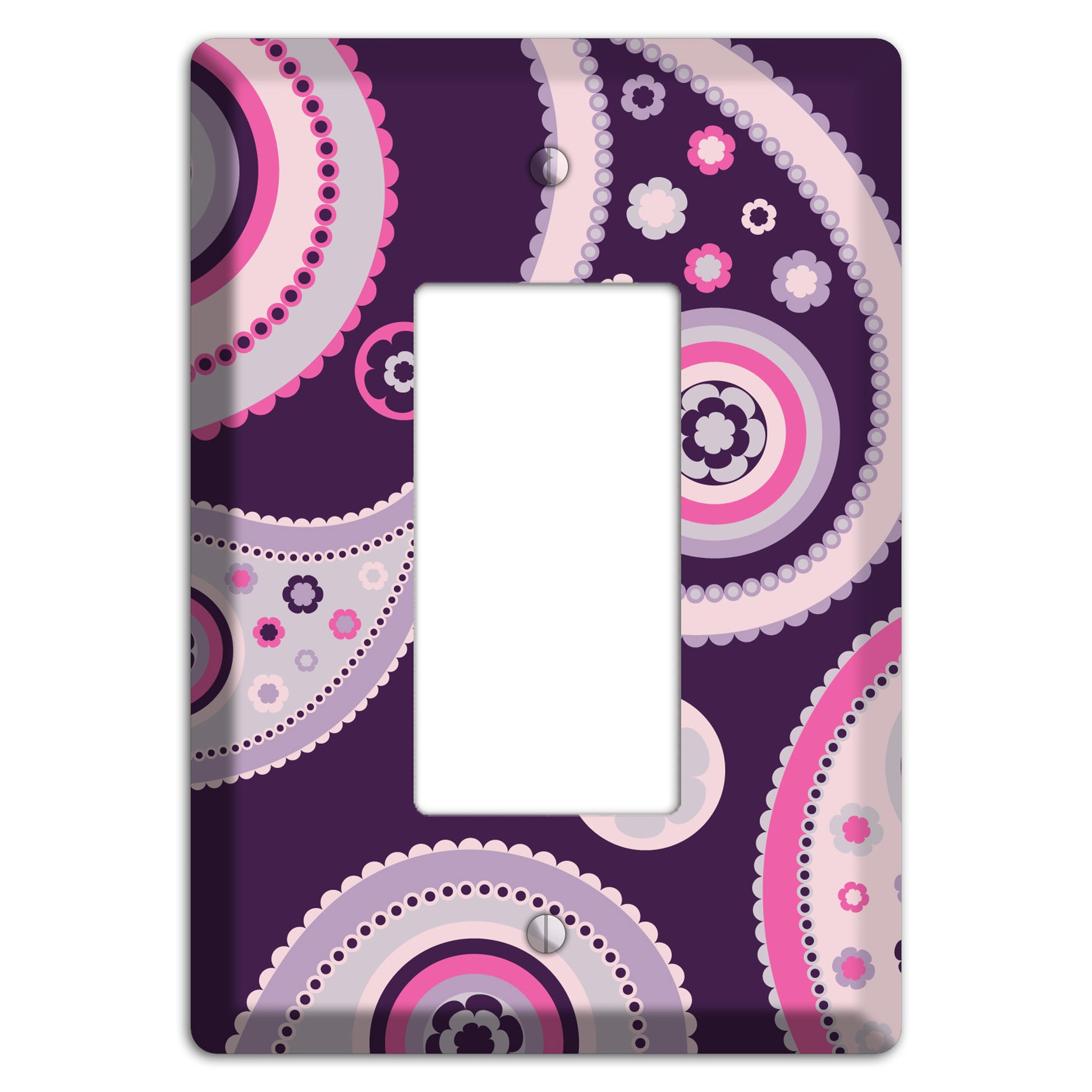 Purple Paisley Rocker Wallplate