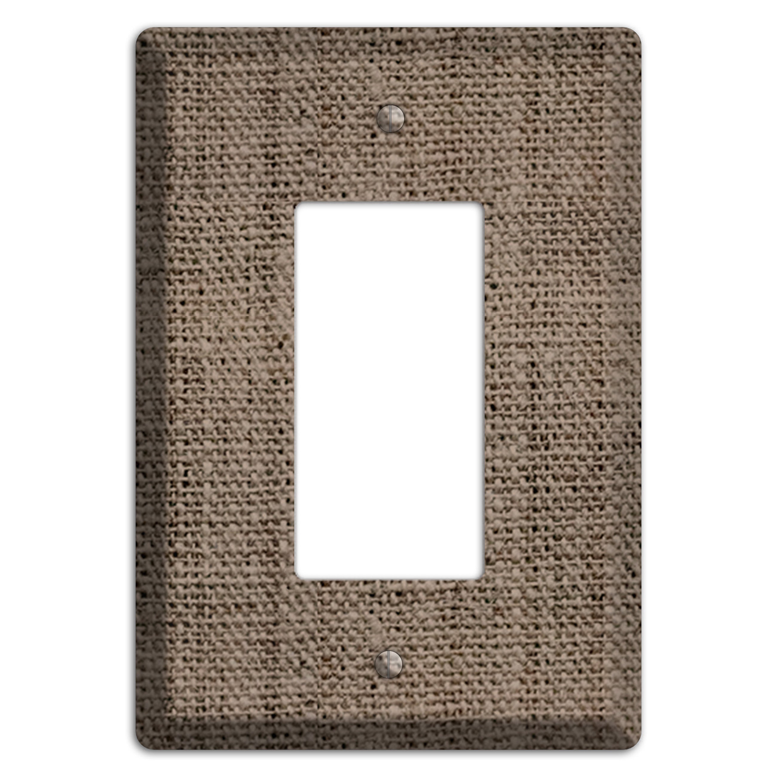 Coffee Burlap Rocker Wallplate