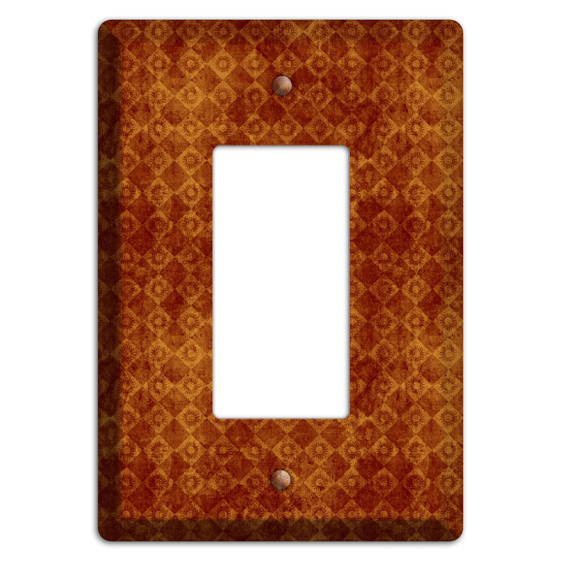 Maroon Diamond Circles Rocker Wallplate