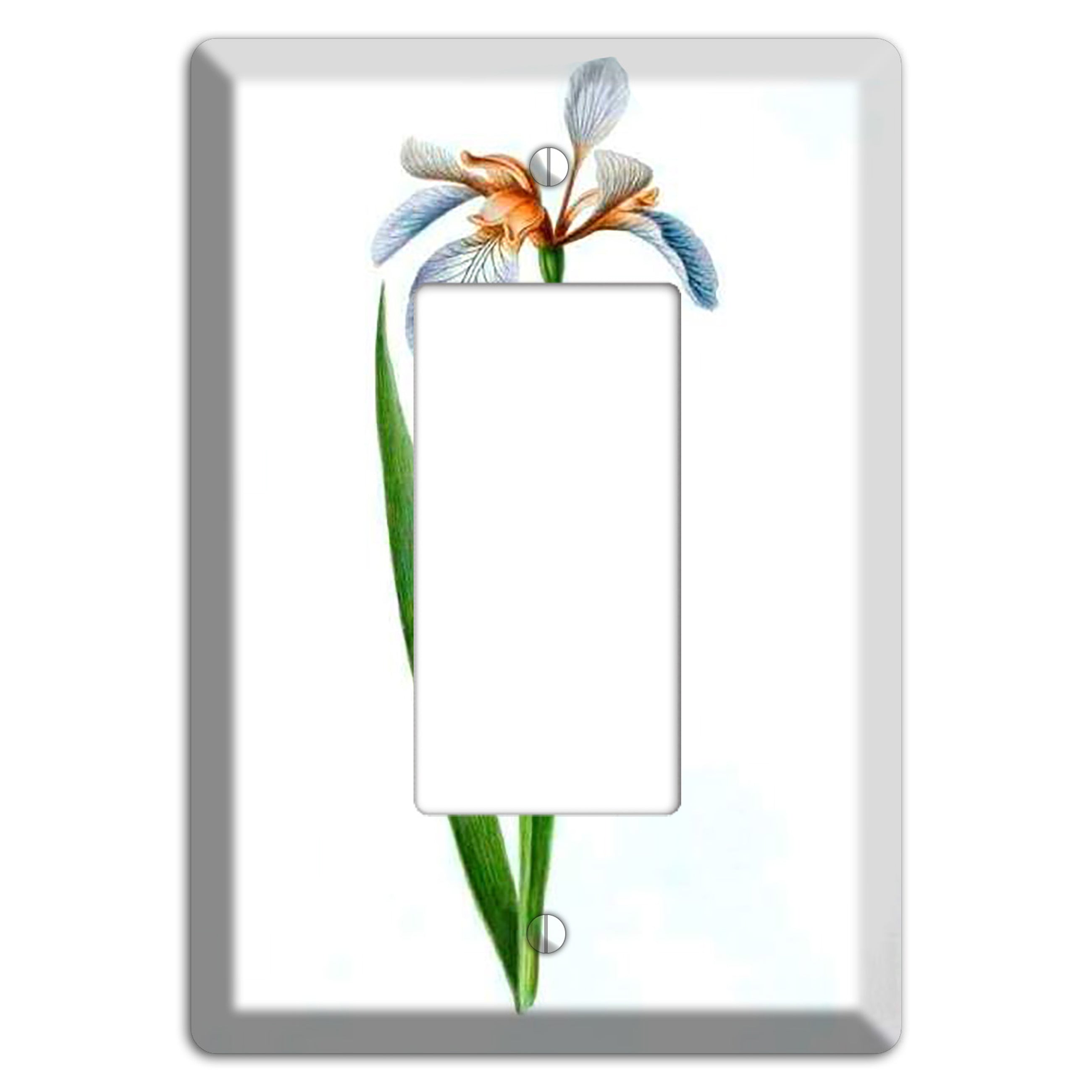 White Iris 2 Rocker Wallplate