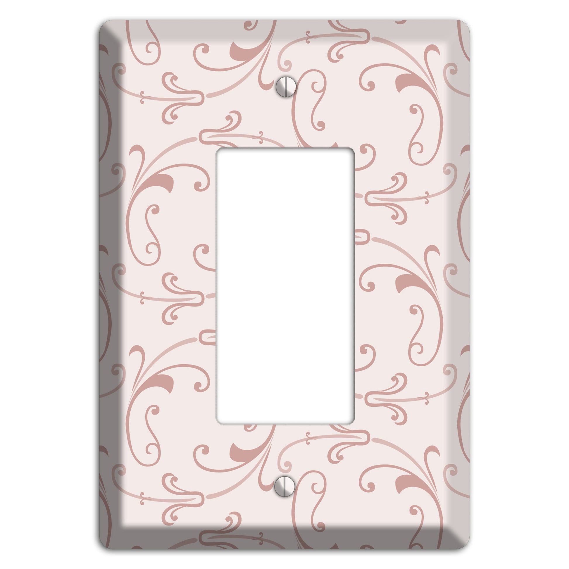 Dusty Rose Victorian Sprig Rocker Wallplate