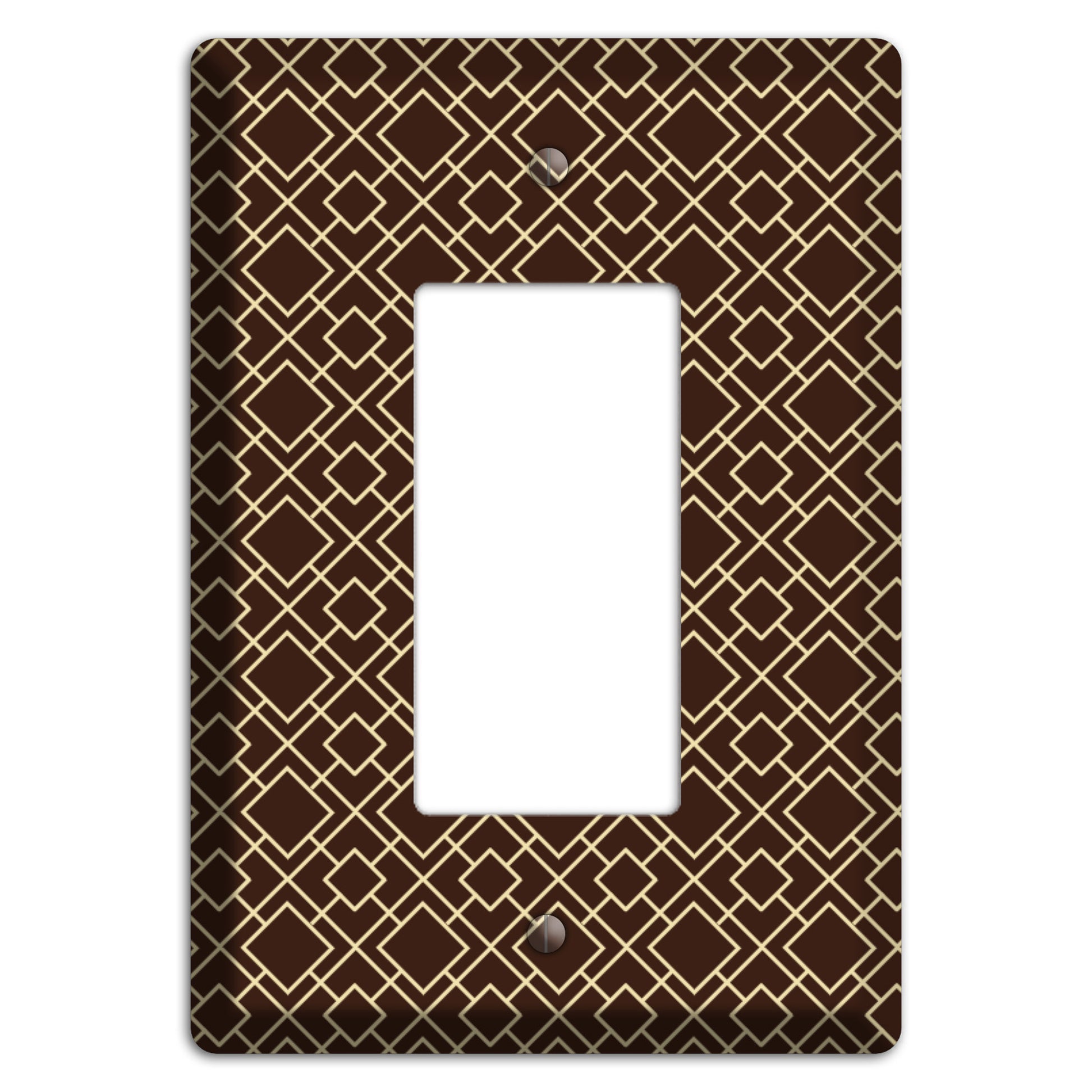 Asian Square Pattern Rocker Wallplate