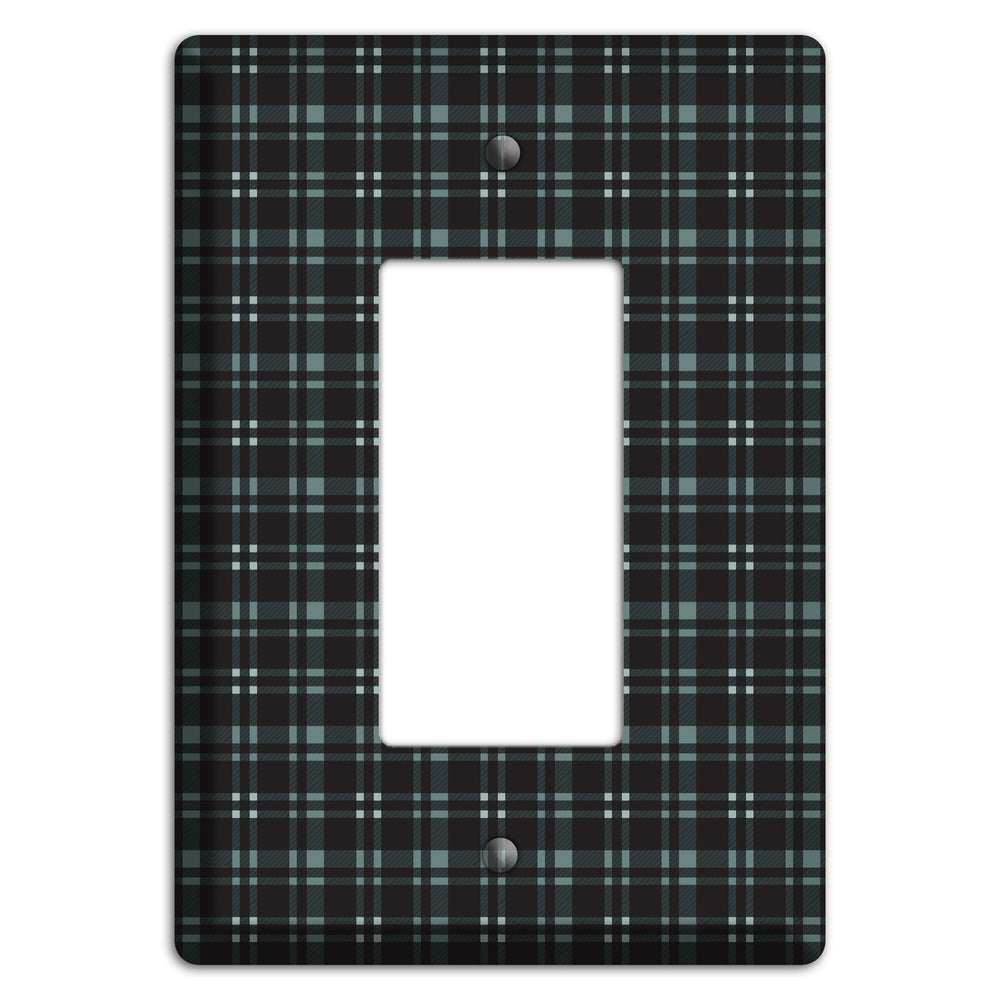 Black Plaid Rocker Wallplate