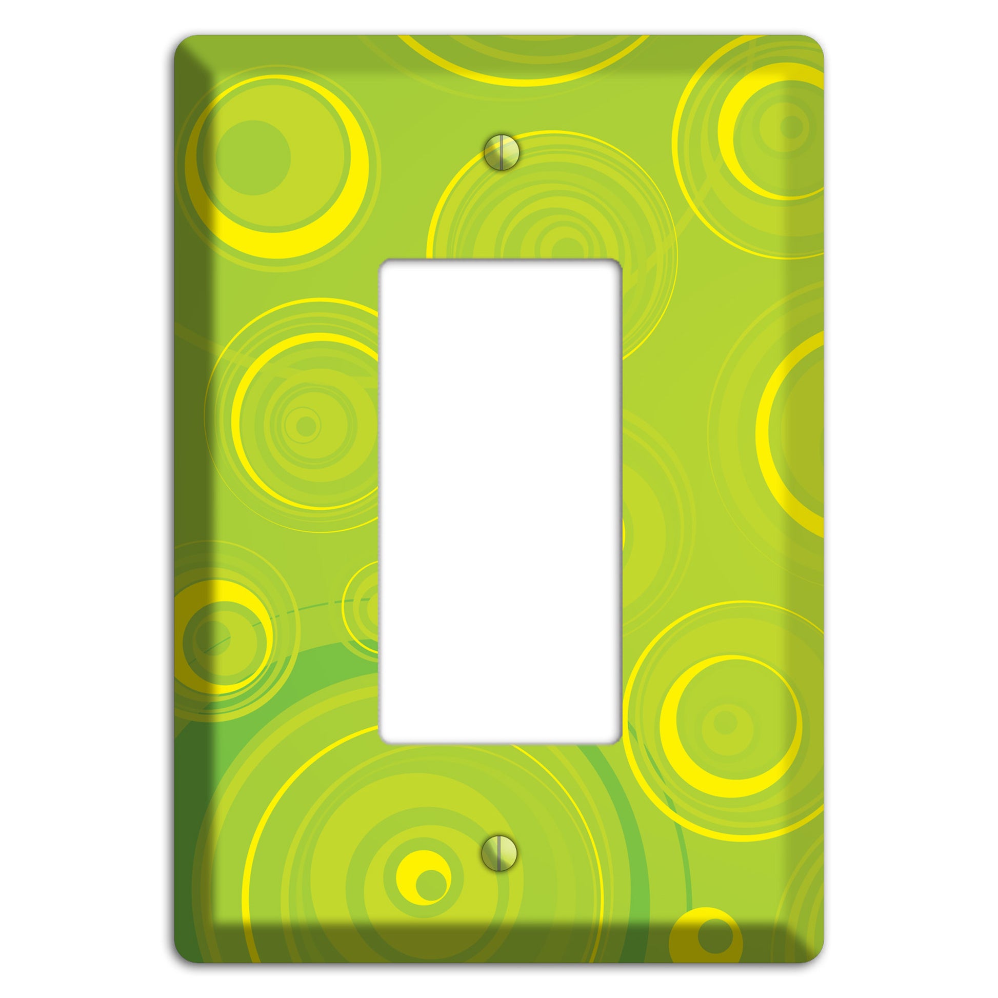 Green-yellow Circles Rocker Wallplate