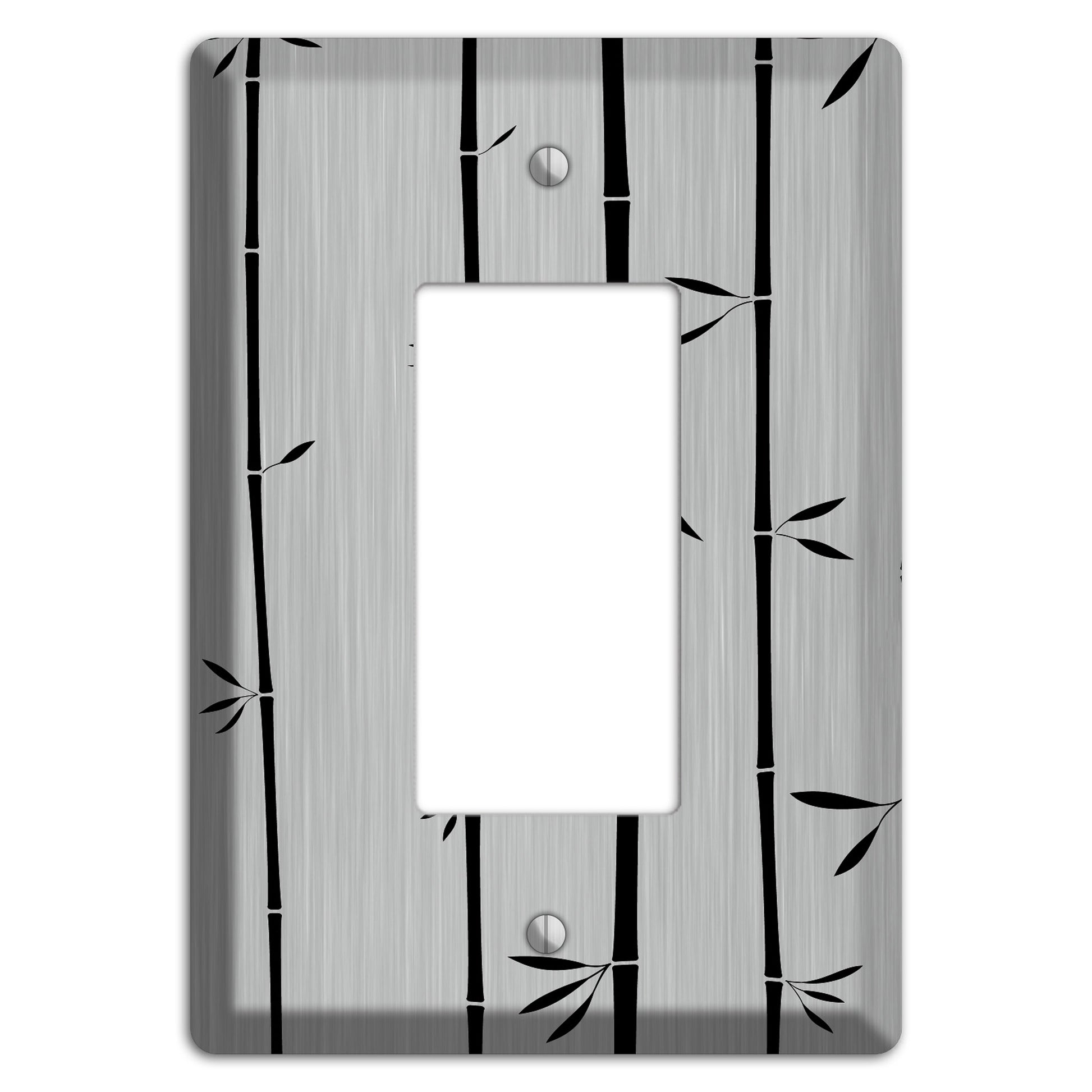 Bamboo  Stainless Rocker Wallplate