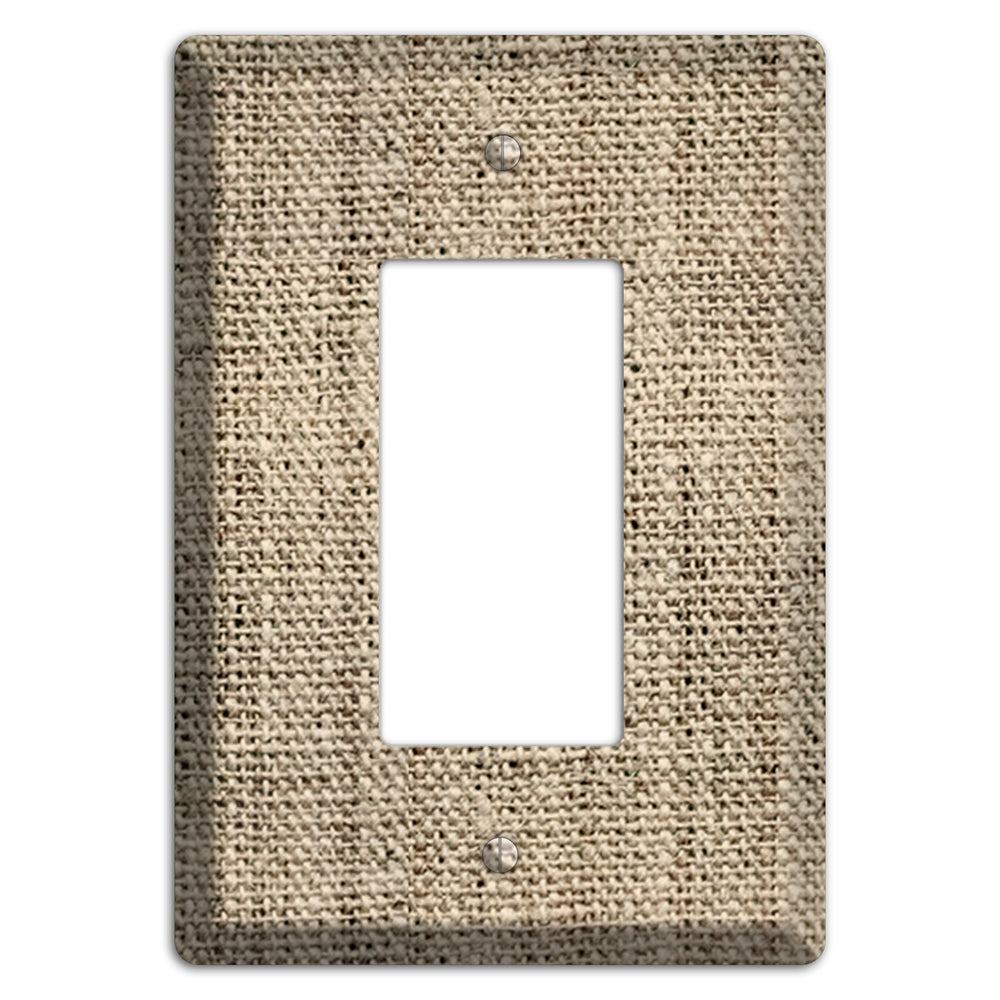 Hillary Burlap Rocker Wallplate