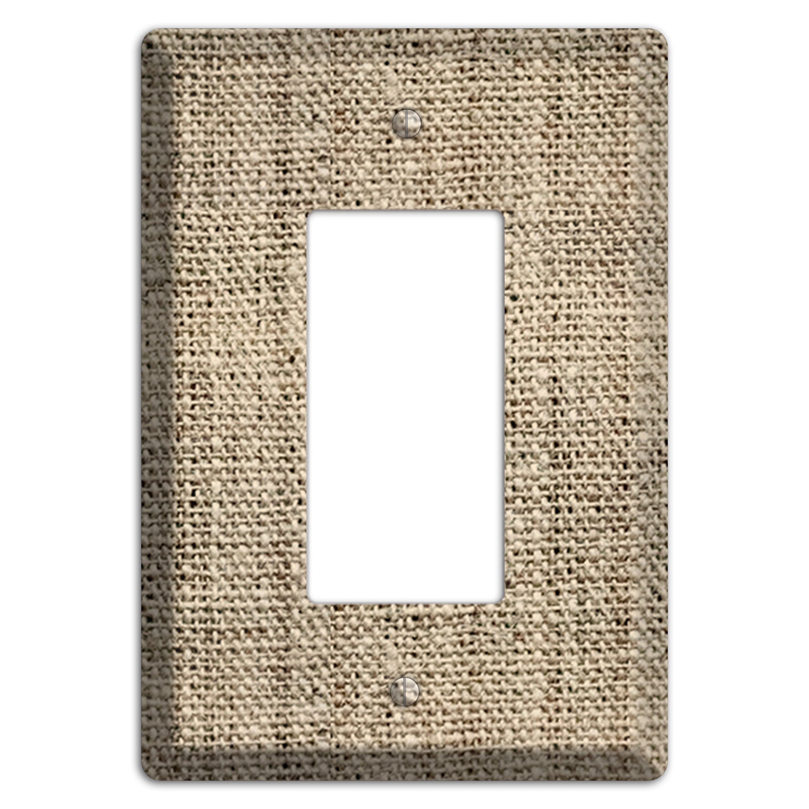 Hillary Burlap Rocker Wallplate