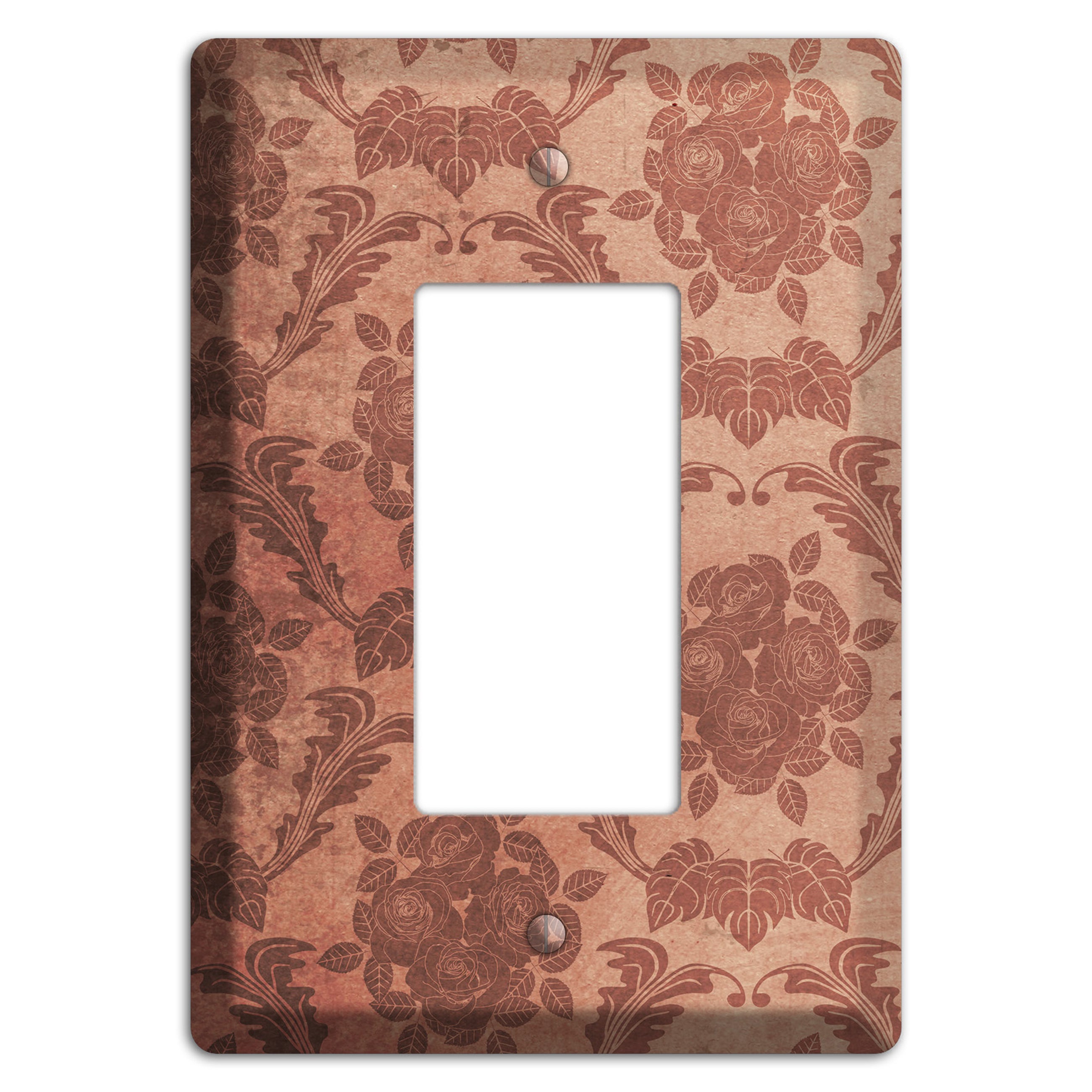 Old Rose Vintage Rose Damask Rocker Wallplate