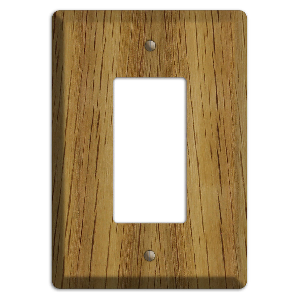 White Oak Wood Single Rocker Cover Plate
