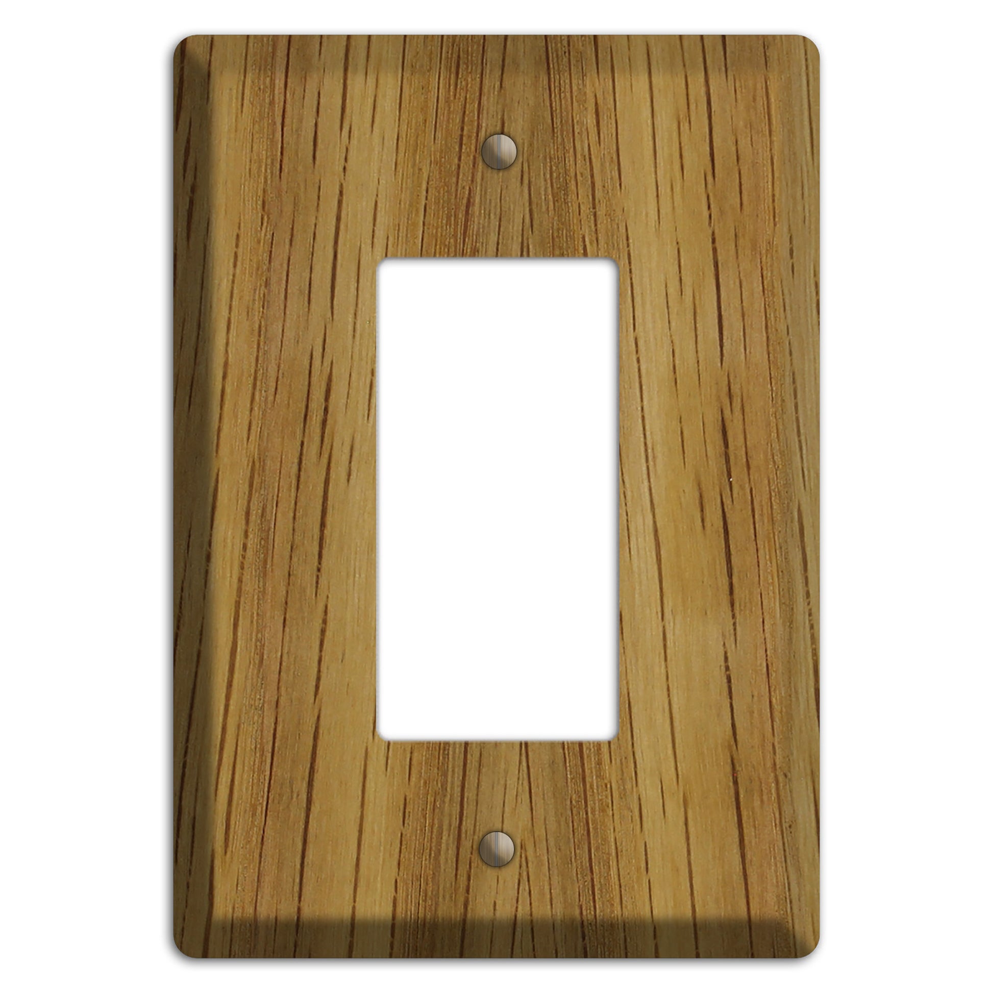White Oak Wood Single Rocker Cover Plate