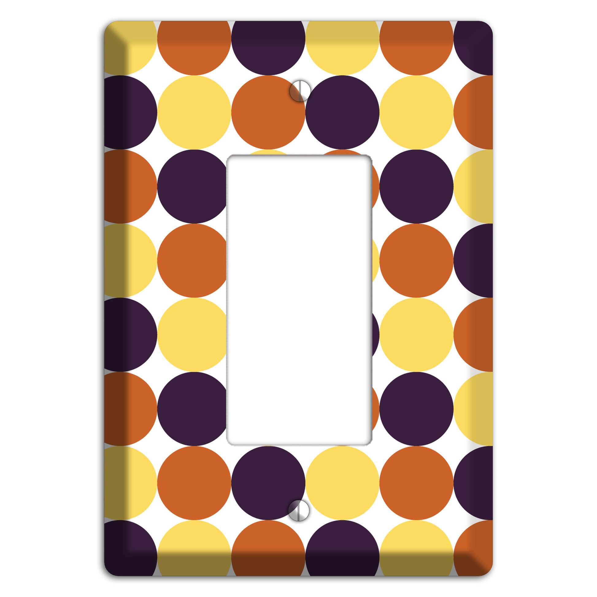 Yellow Umber Black Dots Rocker Wallplate