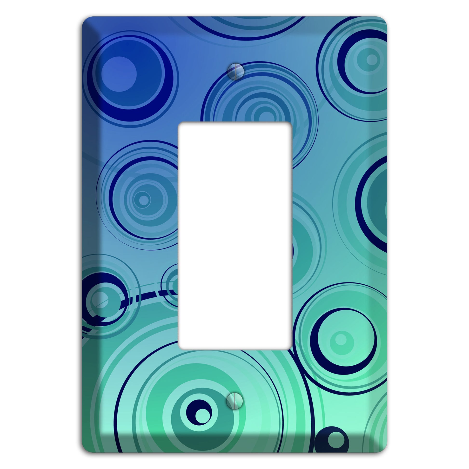 Blue and Green Circles Rocker Wallplate