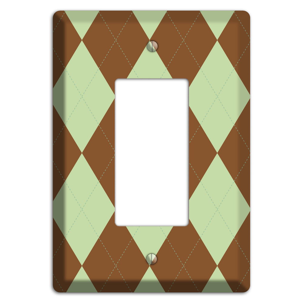Brown Argyle Rocker Wallplate