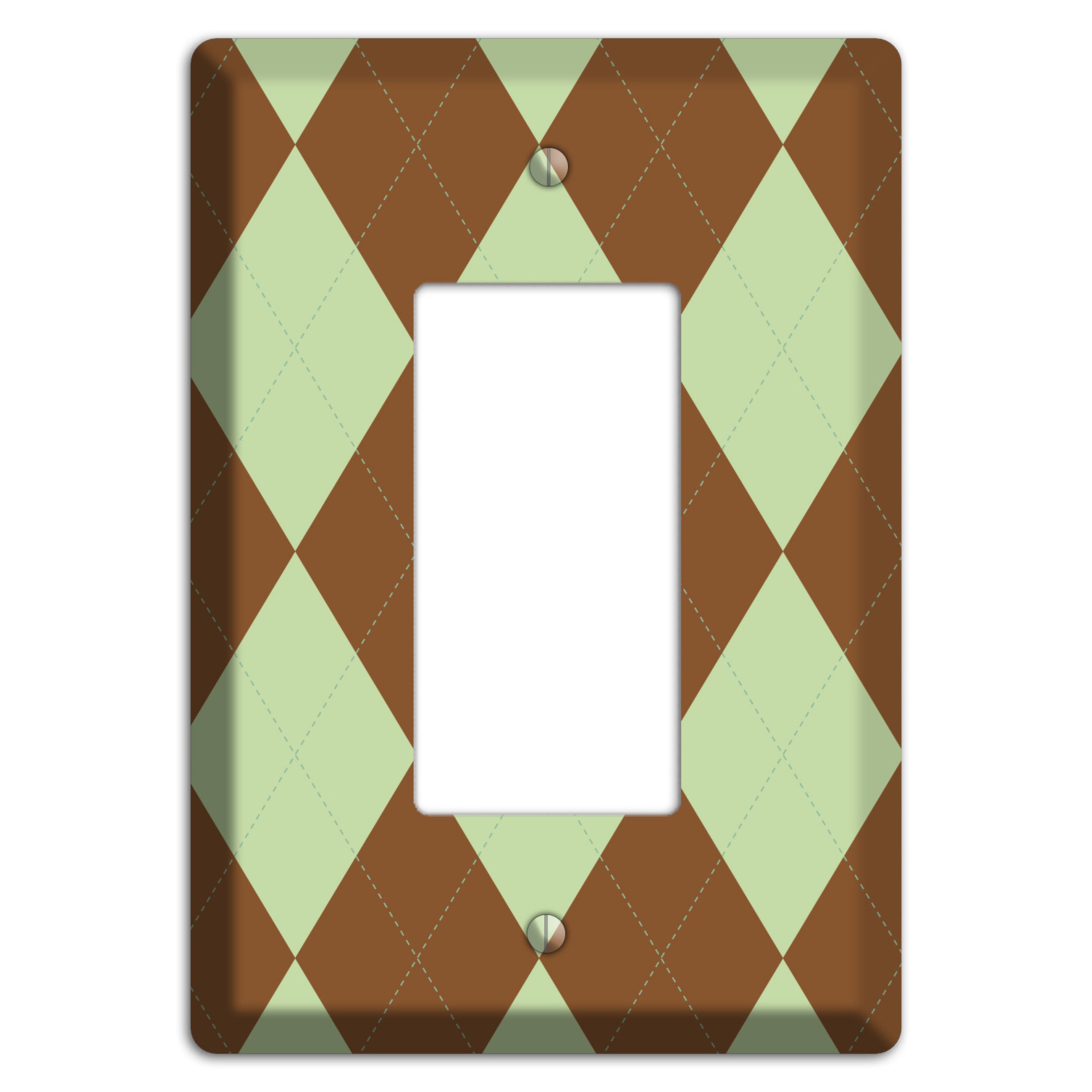 Brown Argyle Rocker Wallplate