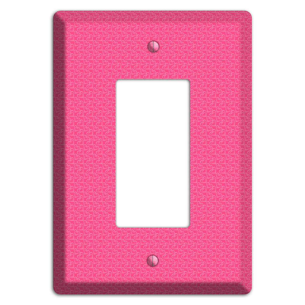 Tiny Pink Hearts Rocker Wallplate