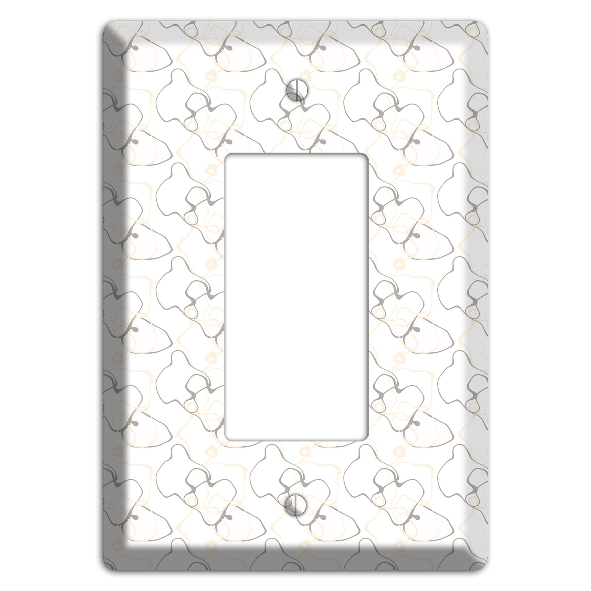 White with Irregular Circles Rocker Wallplate
