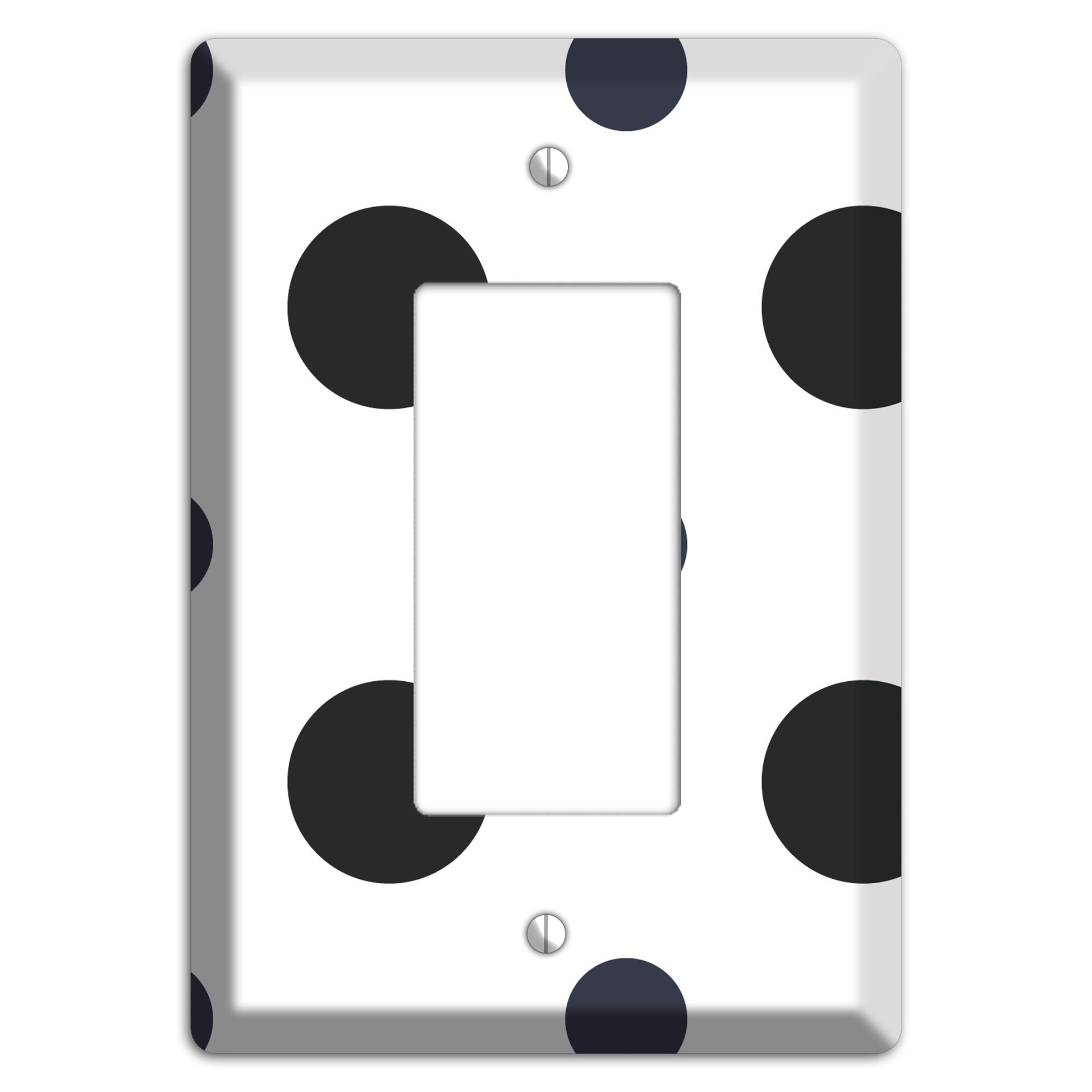 Black Multi Medium Polka Dots Rocker Wallplate