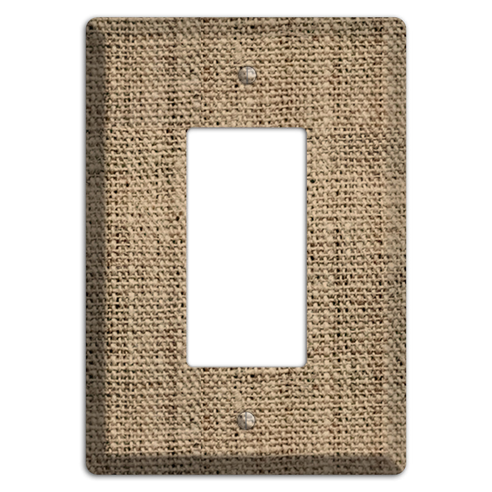Donkey Brown Burlap Rocker Wallplate