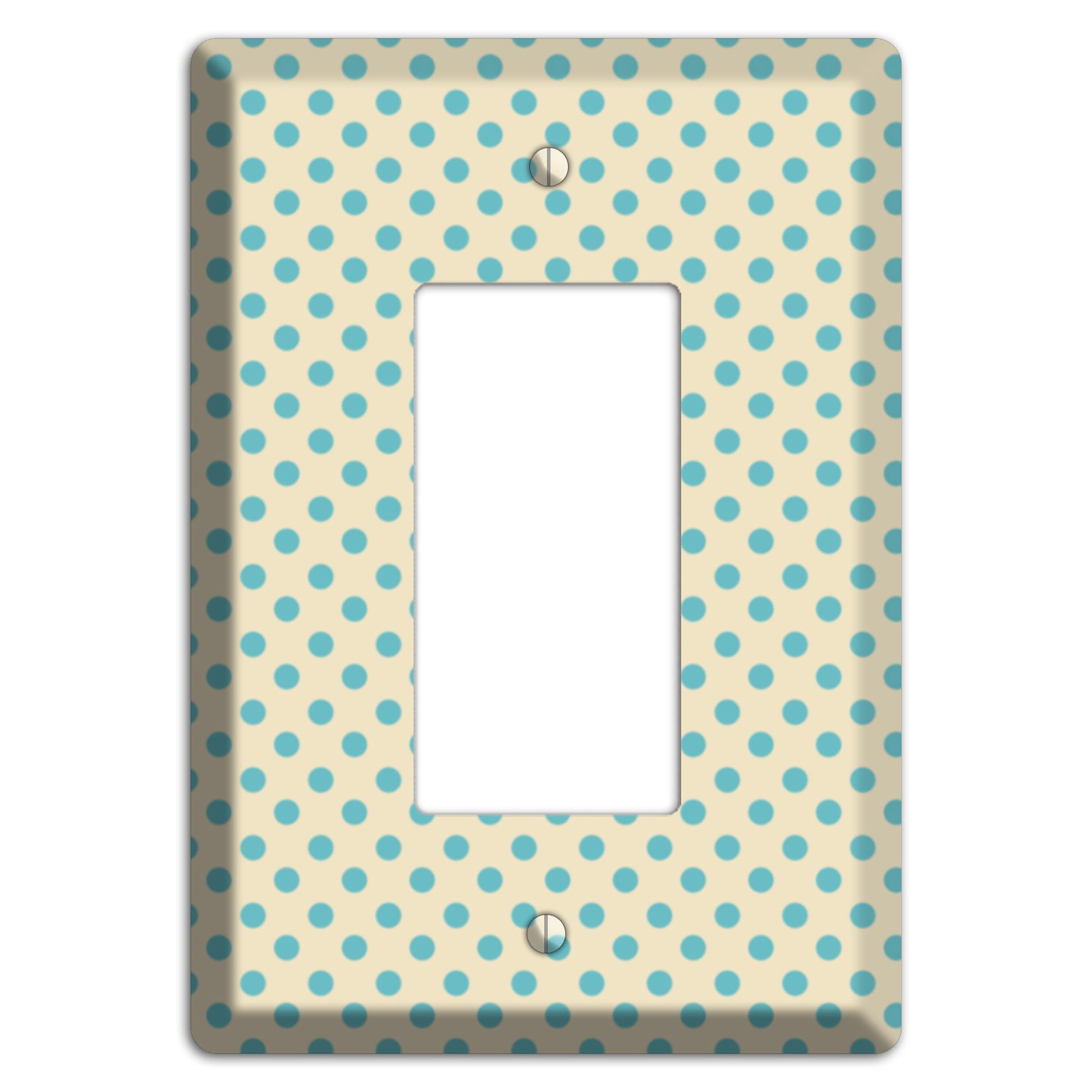 Soft Green Polka Dots Rocker Wallplate
