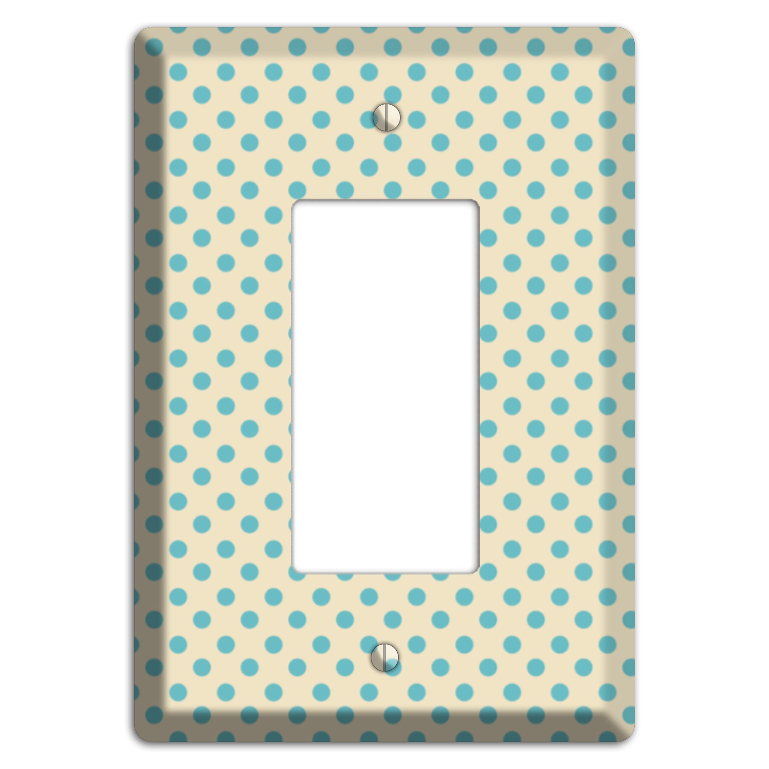 Soft Green Polka Dots Rocker Wallplate