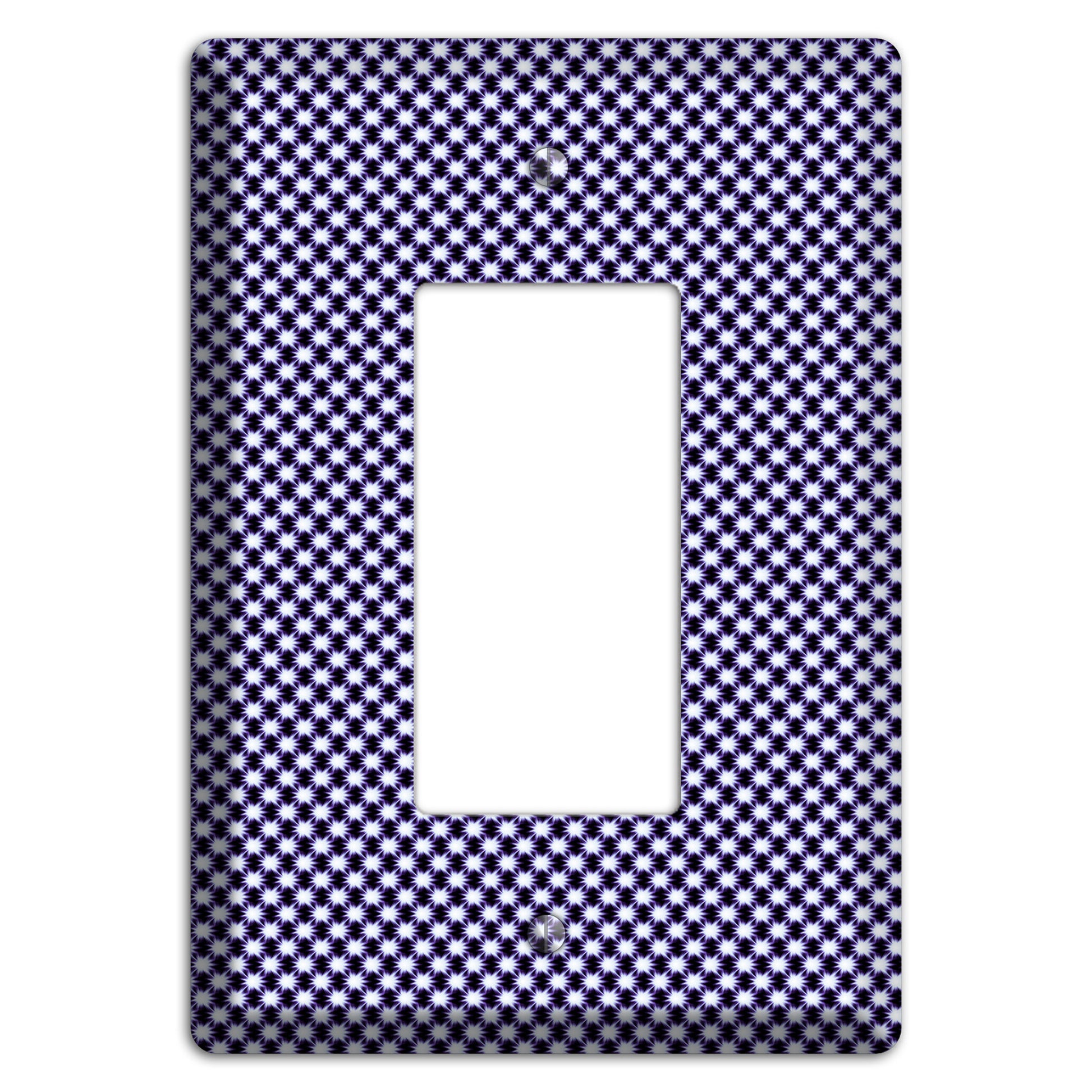 Black with White Aster Check Rocker Wallplate