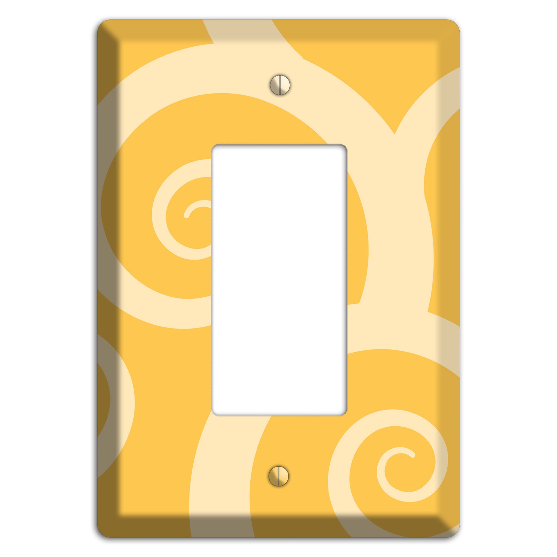 Yellow Tones Large Swirl Rocker Wallplate