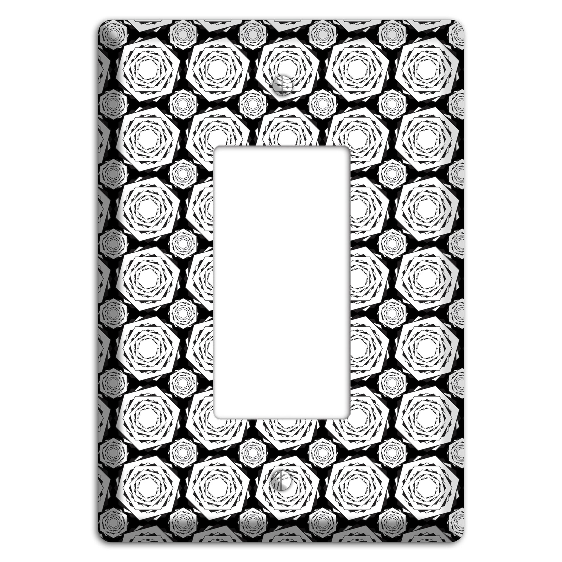 Overlay Hexagon Rotation Repeat 3 Rocker Wallplate