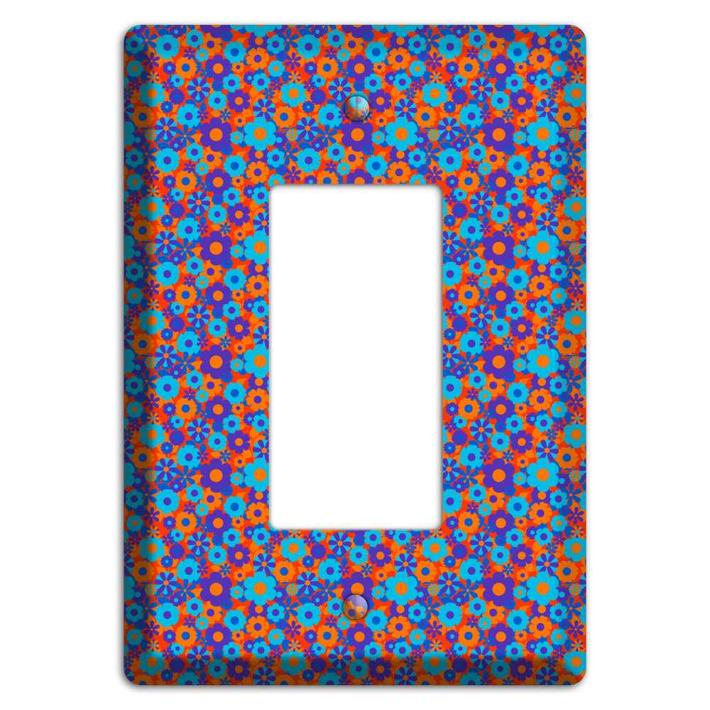 Blue Purple Calico Rocker Wallplate
