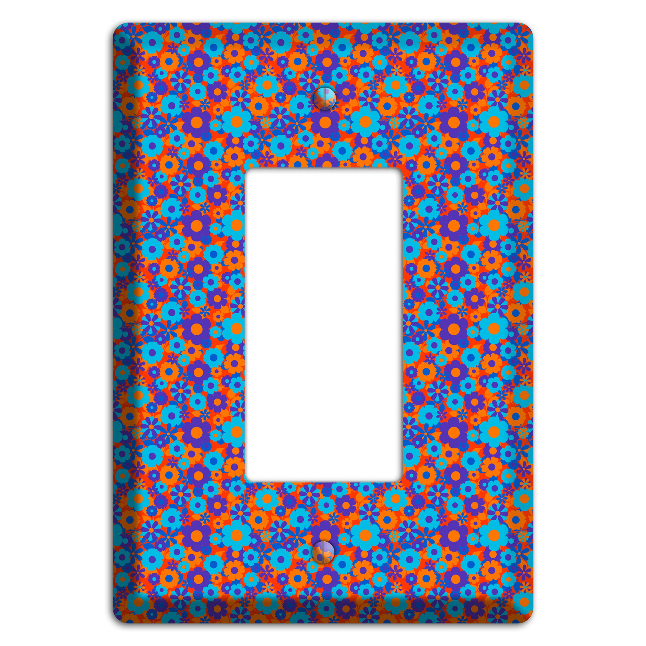 Blue Purple Calico Rocker Wallplate