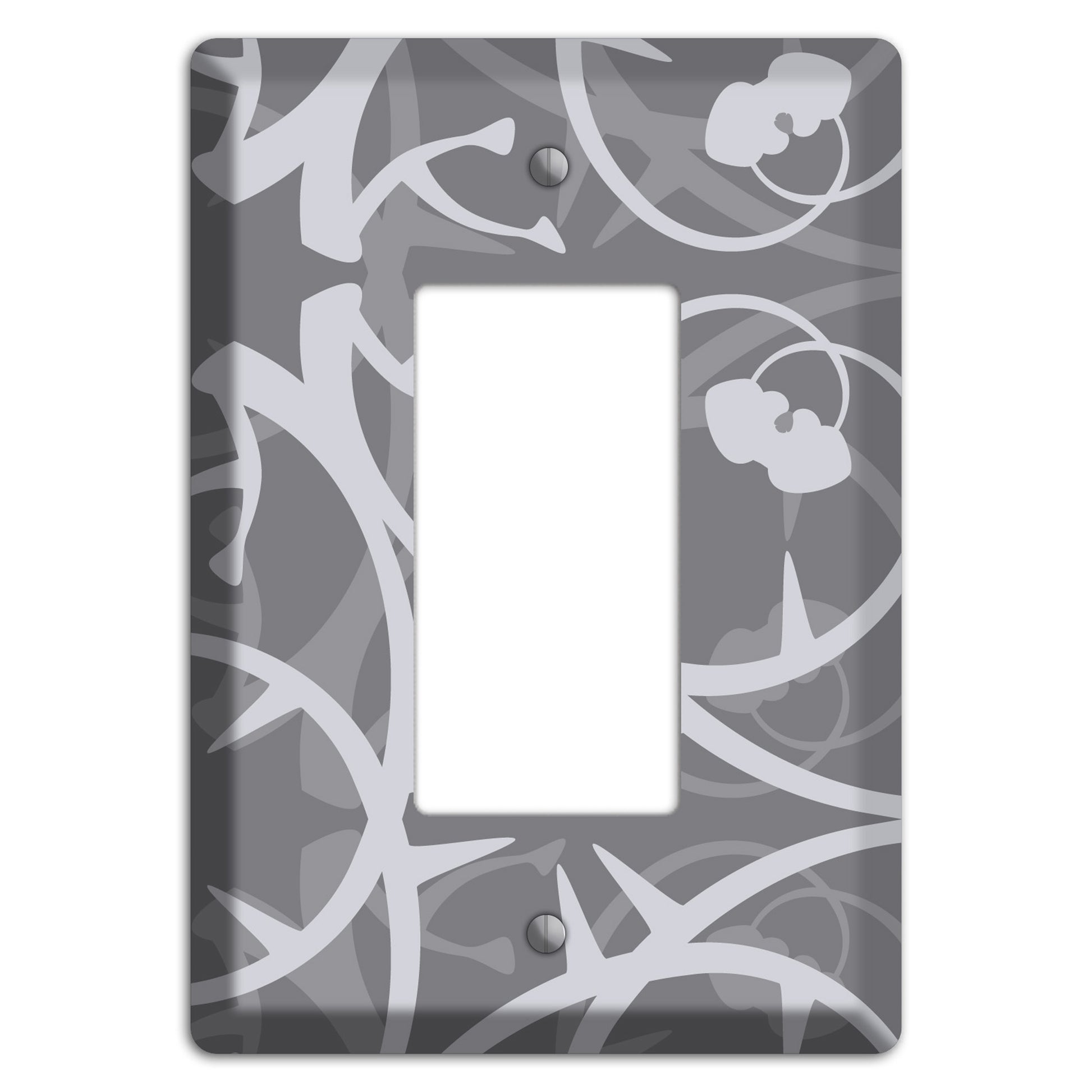 Grey Abstract Swirl Rocker Wallplate