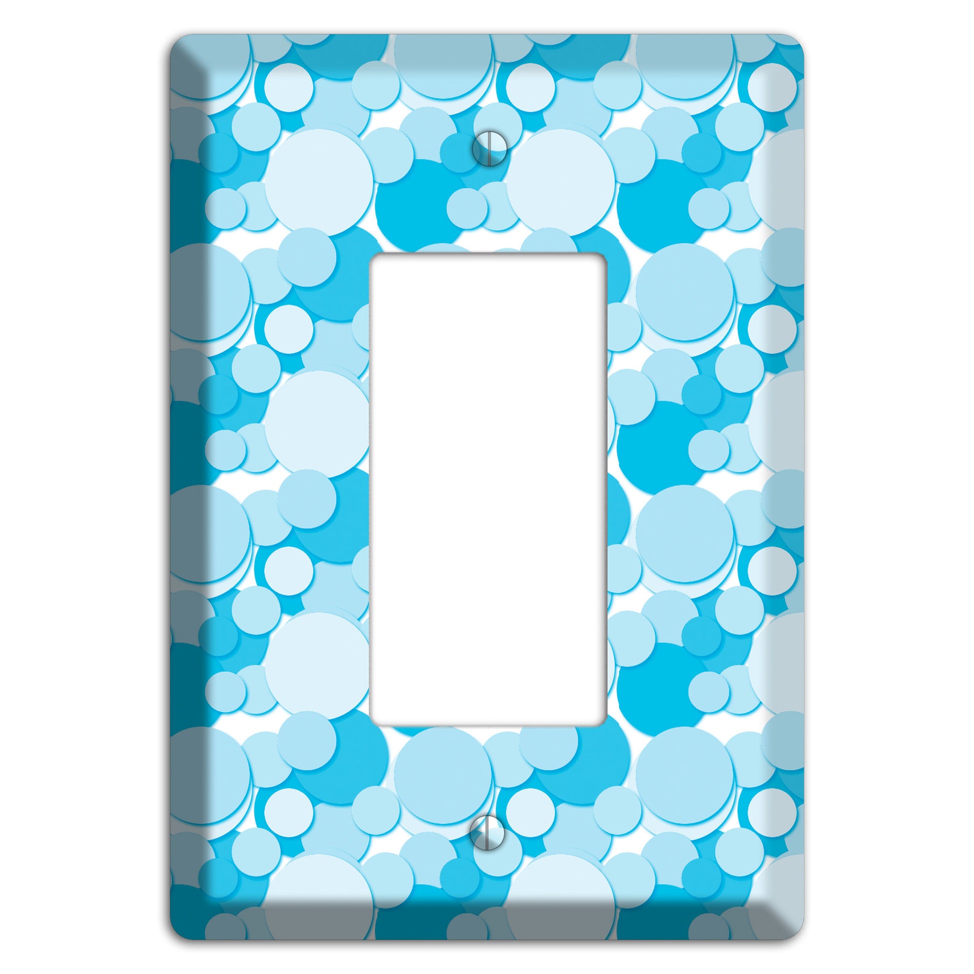Multi Blue Bubble Dots Rocker Wallplate