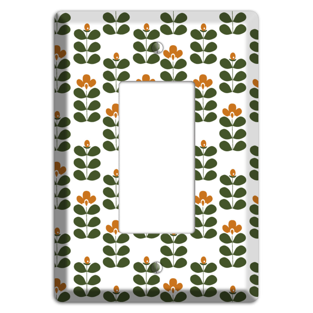 Umber Deco Floral Half Drop Rocker Wallplate