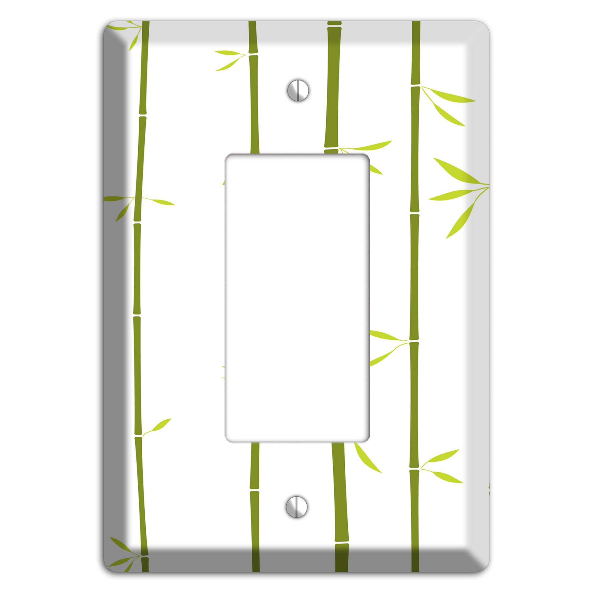 Green And White Bamboo Rocker Wallplate