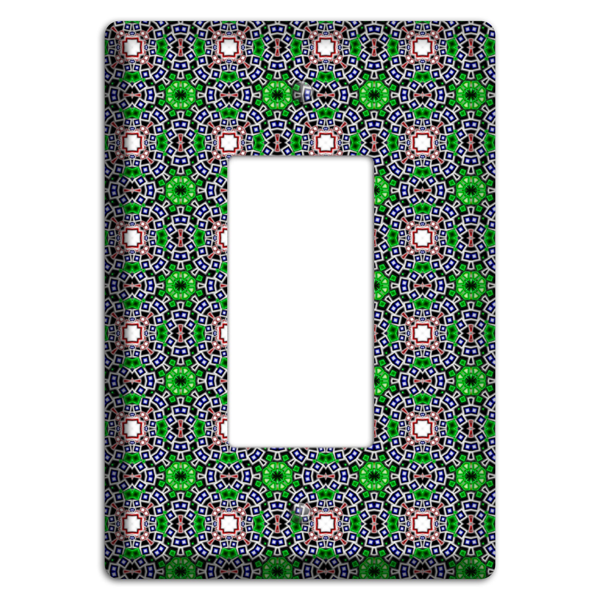 Green Foulard 4 Rocker Wallplate
