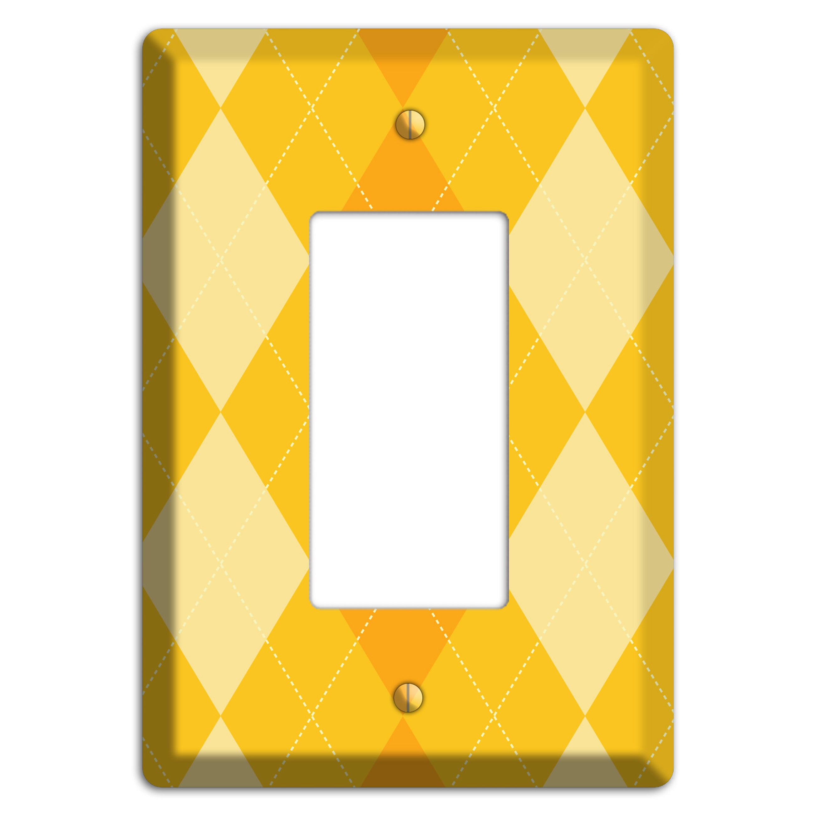 Yellow Argyle Rocker Wallplate