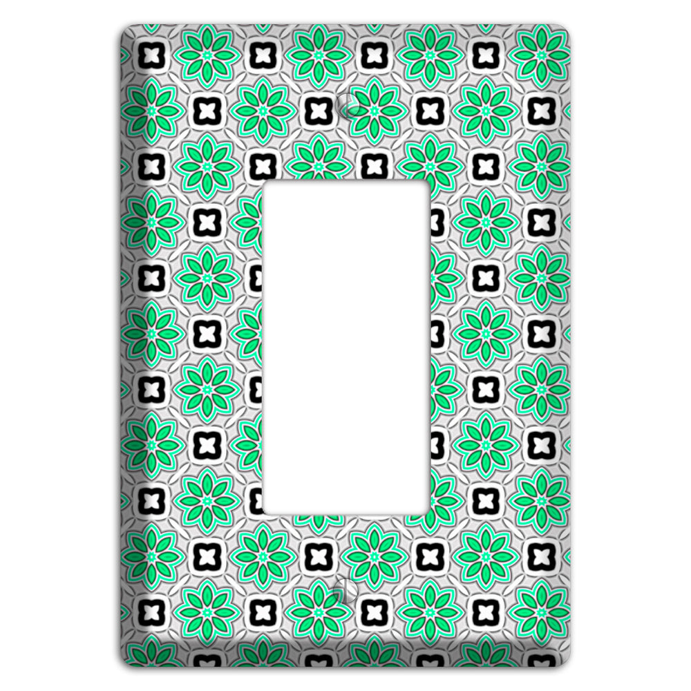 Green and Black Foulard Rocker Wallplate