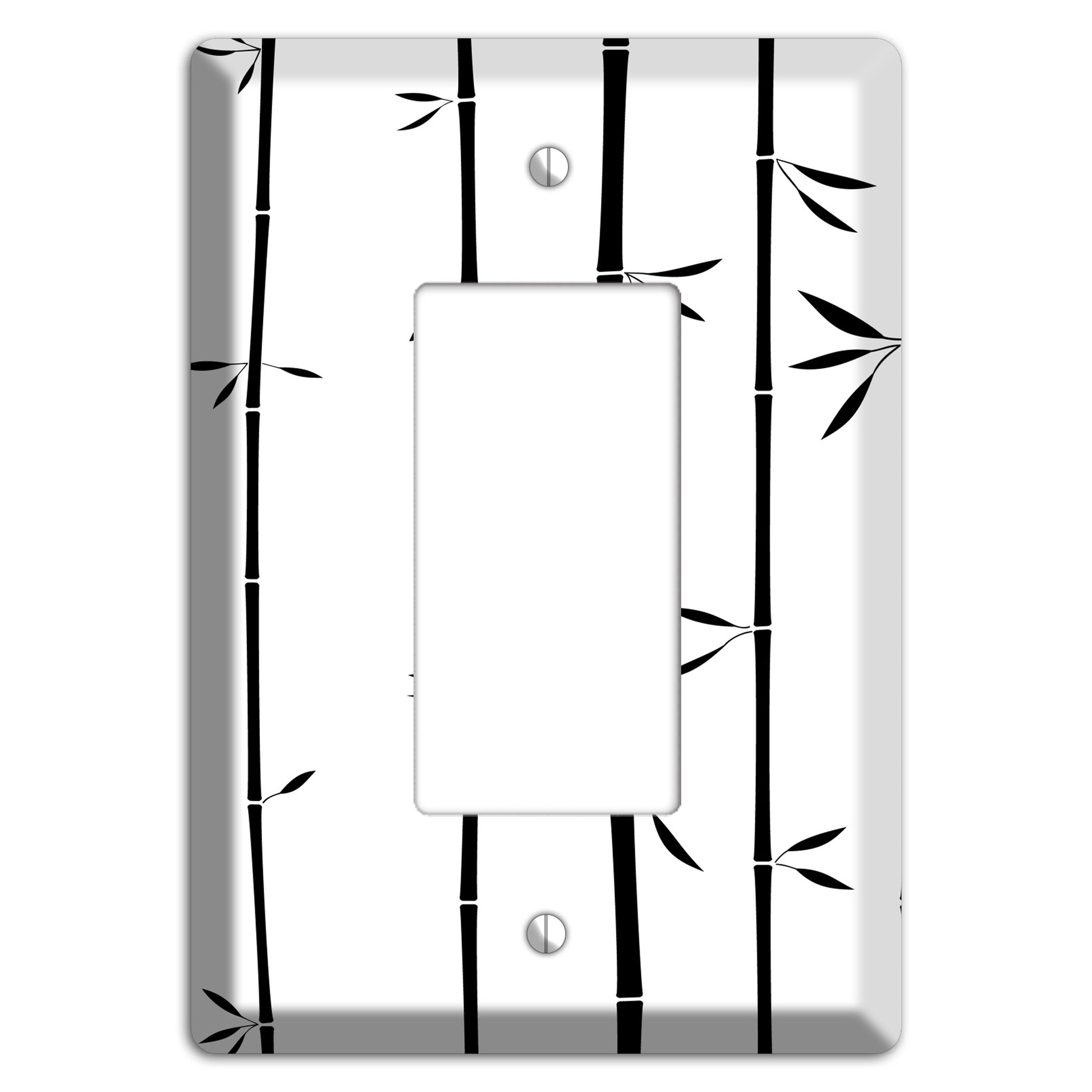 Black and White Bamboo Rocker Wallplate