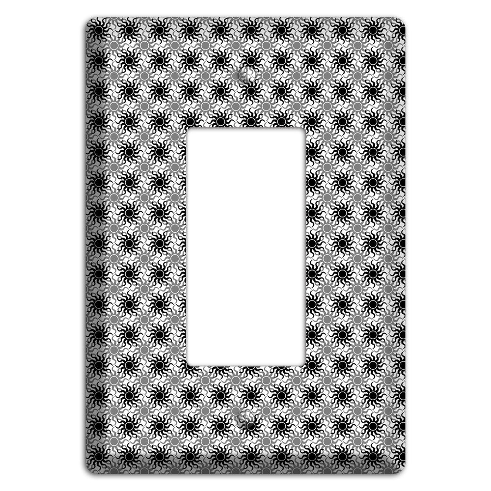 Black and Grey Sun Contour Rocker Wallplate