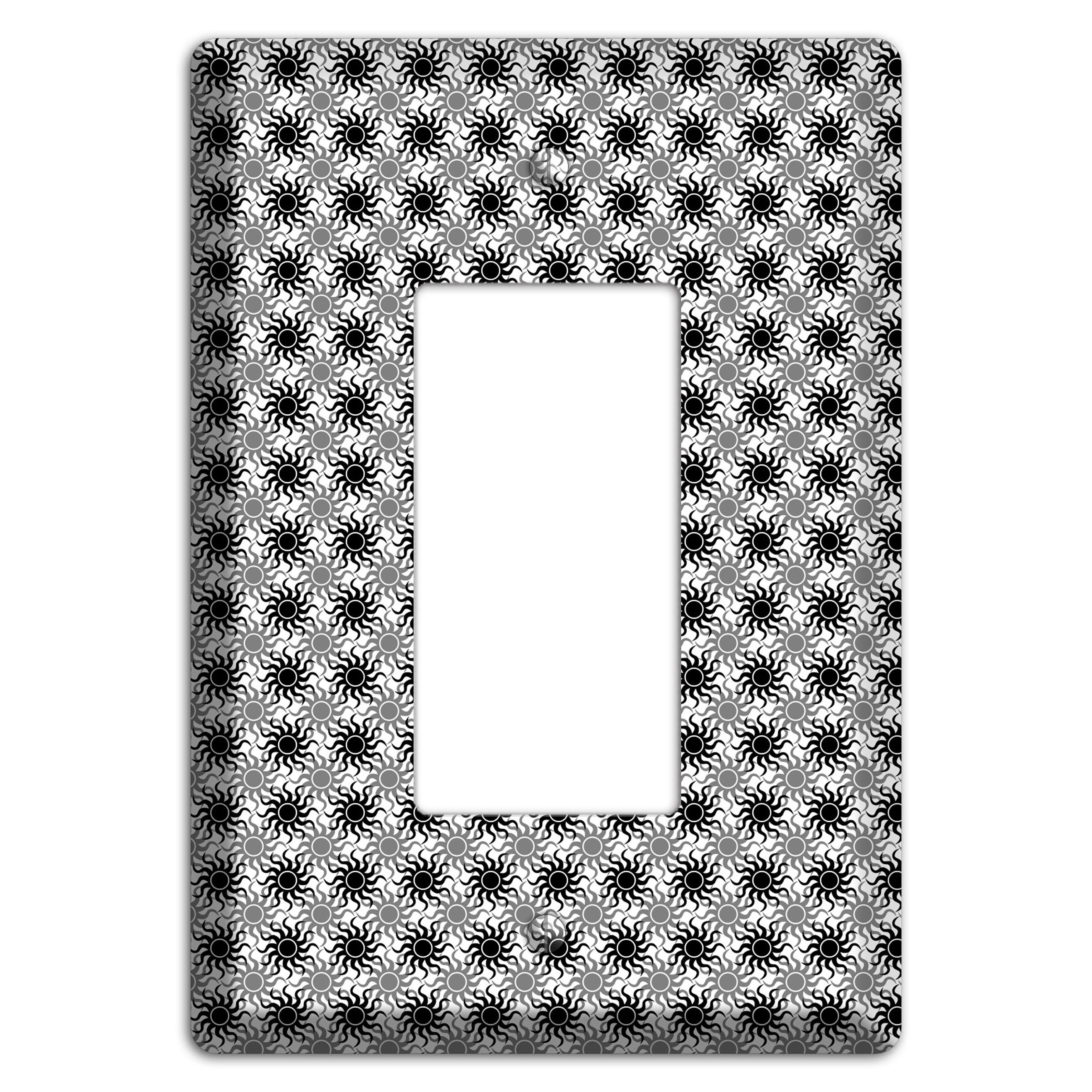Black and Grey Sun Contour Rocker Wallplate