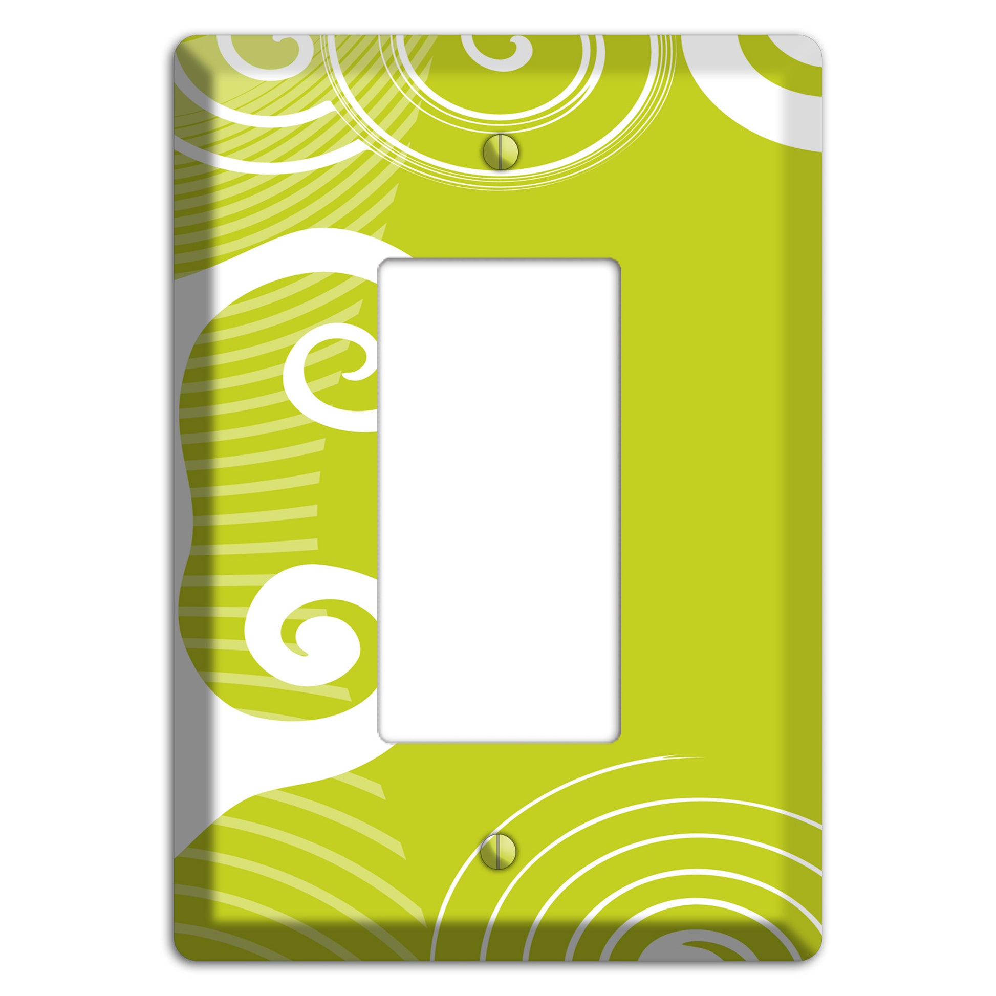 Abstract Green Rocker Wallplate