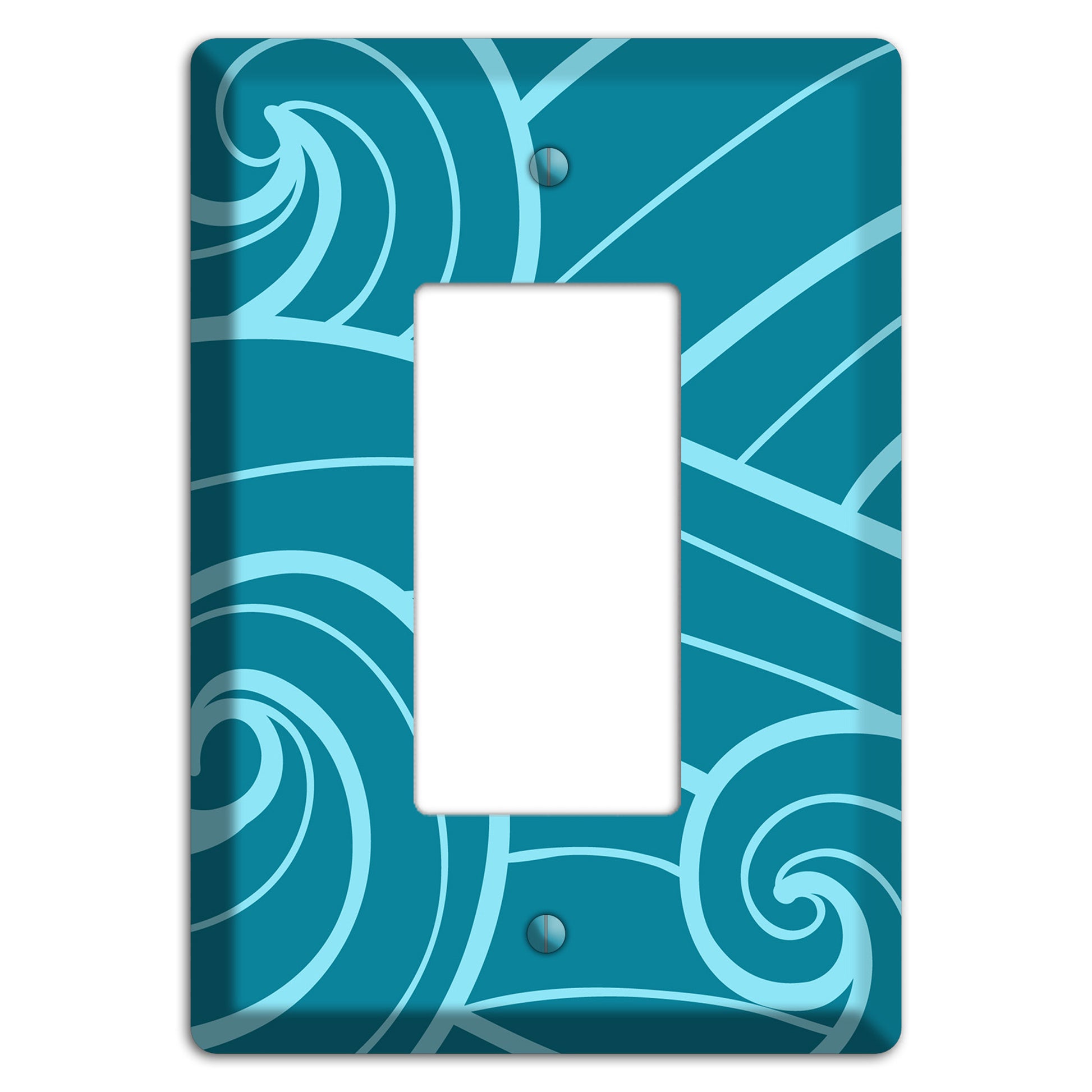 Abstract Curl Turquois Rocker Wallplate